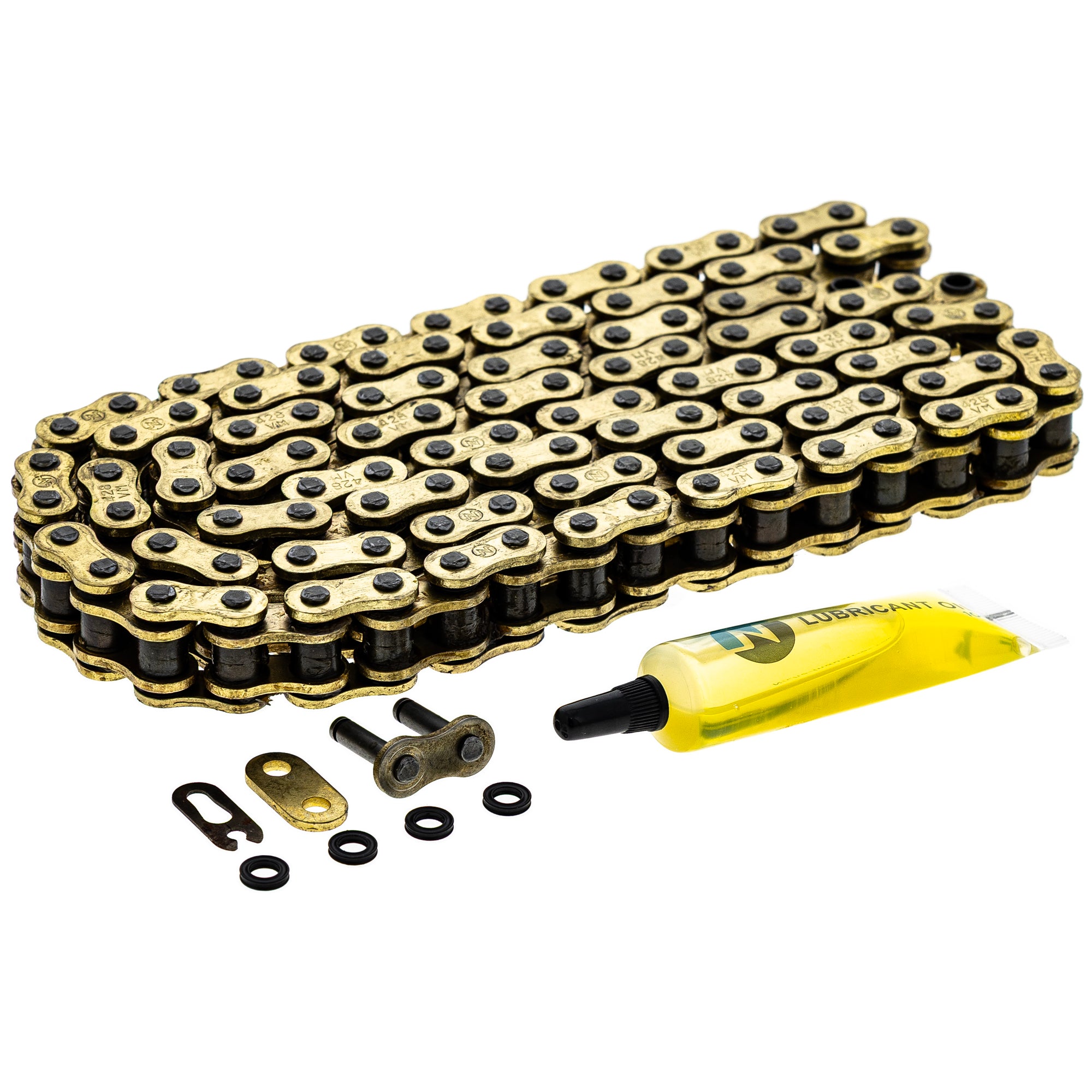 Gold X-Ring Chain 114 w/ Master Link for zOTHER YZ80 TS90 TS125 TS100 94580-30114-00 NICHE 519-CDC2573H