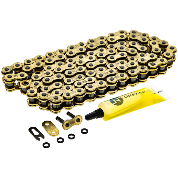Gold X-Ring Chain 98 w/ Master Link Yamaha Honda Suzuki | NICHE PARTS