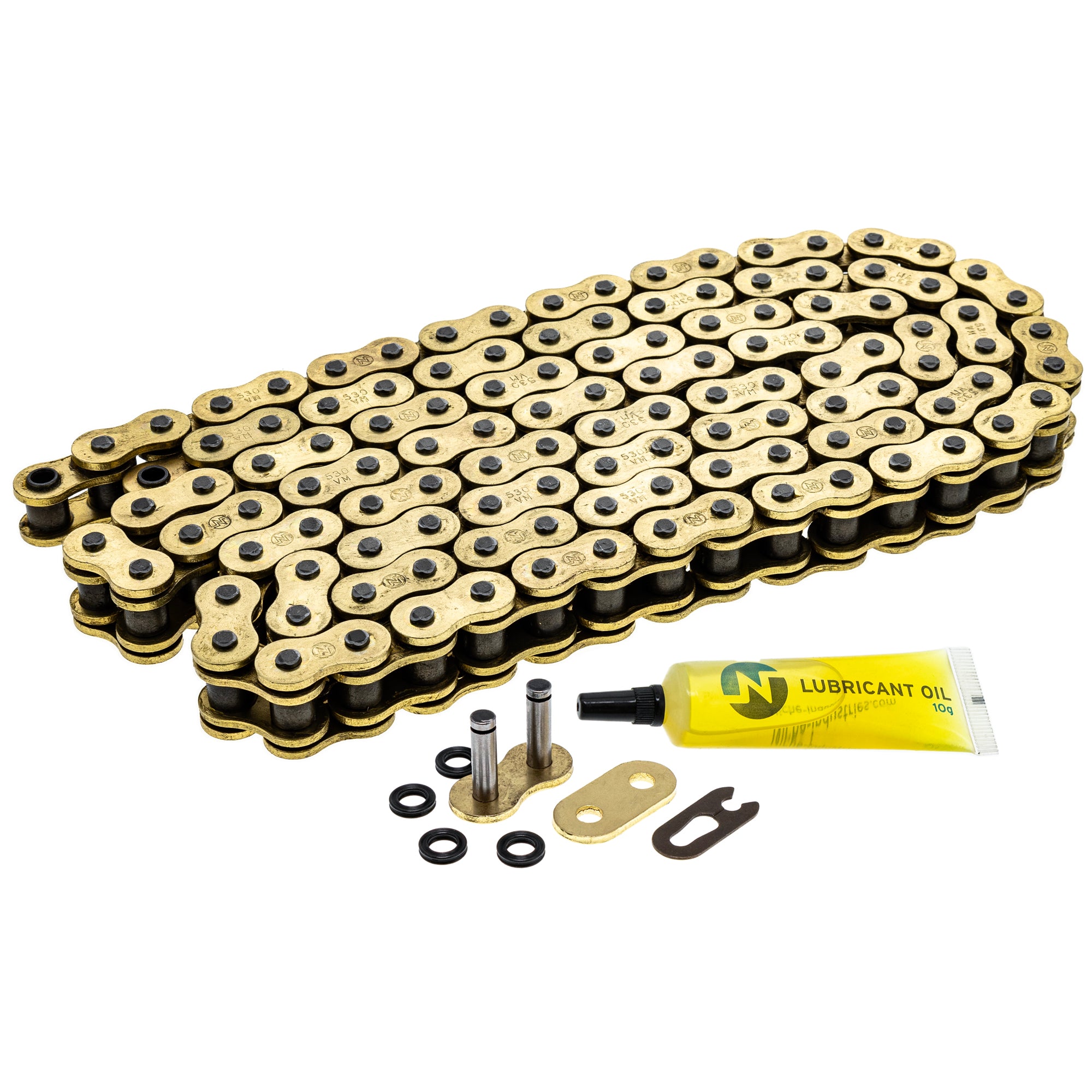 Gold X-Ring Chain 120 w/ Master Link for zOTHER Yamaha Suzuki Honda Magna Katana H2 NICHE 519-CDC2517H