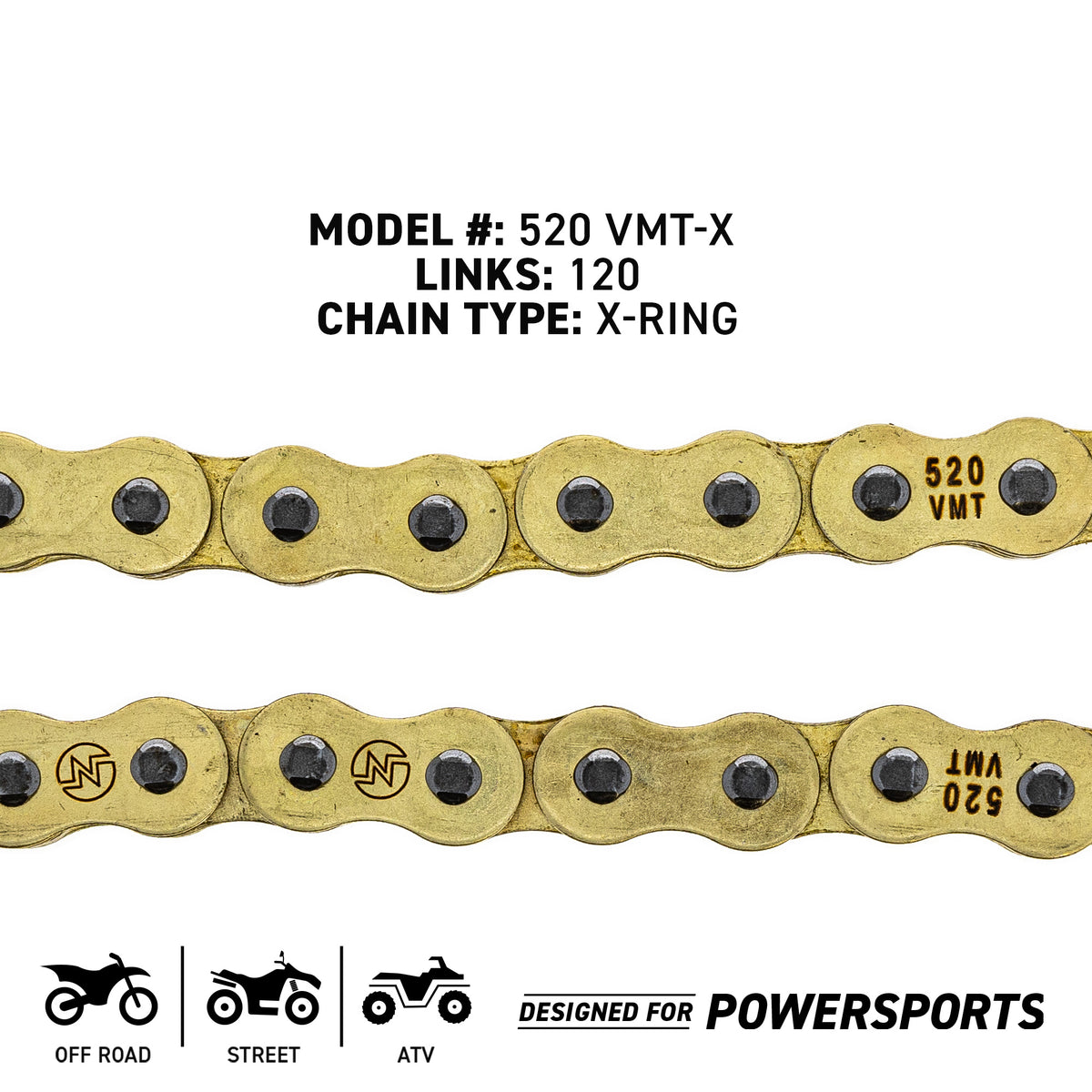 Drive Chain For Honda Husaberg Kawasaki 40540-KV3-406 40540-KV3-405 40540-KSC-003 40540-KRN-A32