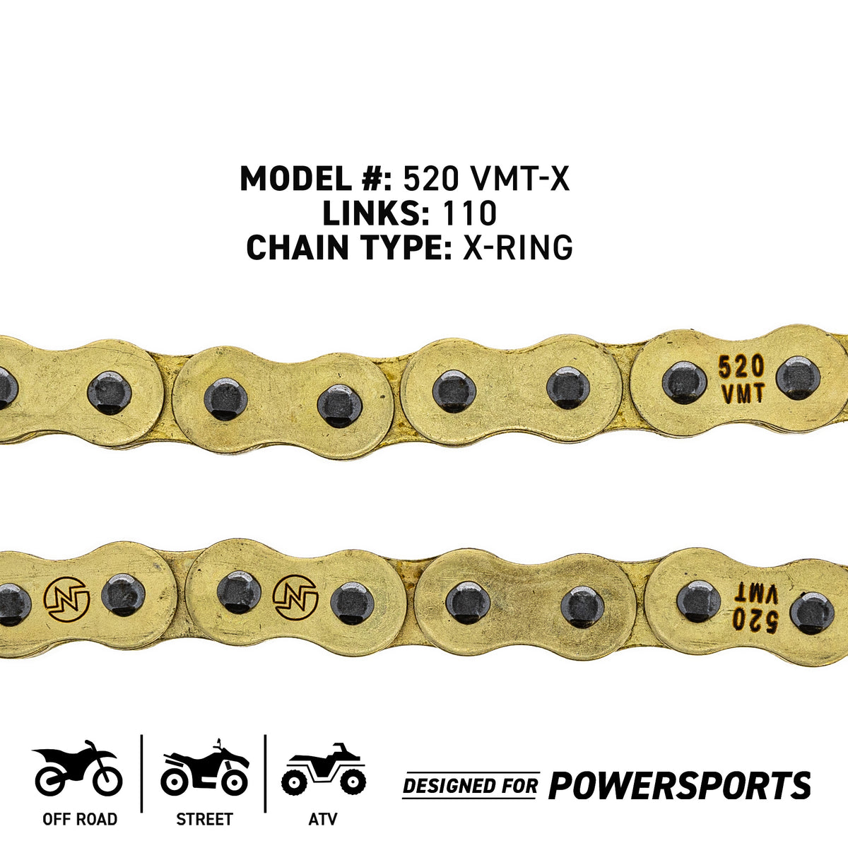Drive Chain For Suzuki Husqvarna Kawasaki 8E0056768 8000A9233 8000A7561 405A3-KBG-005 40550-MY6-406