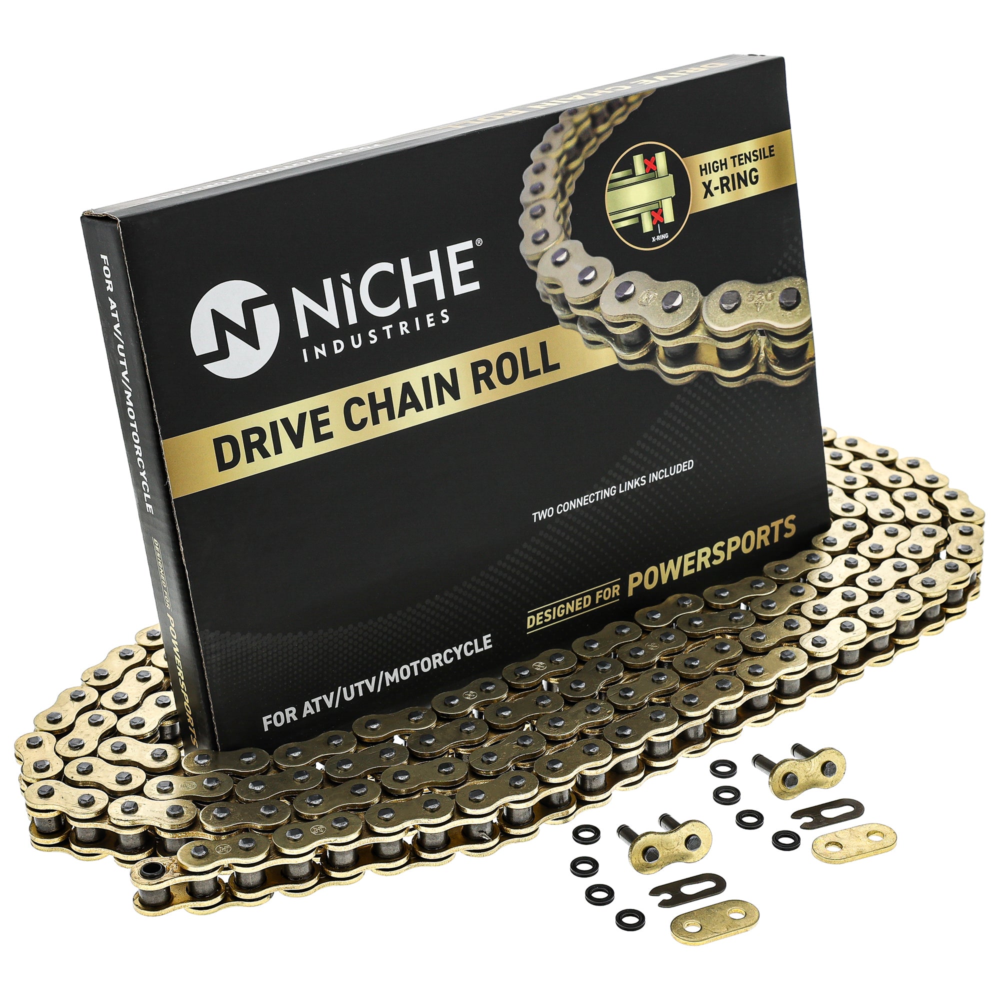 420 Motorcycle X-Ring Drive Chain Bulk Reel 2 Connecting Links