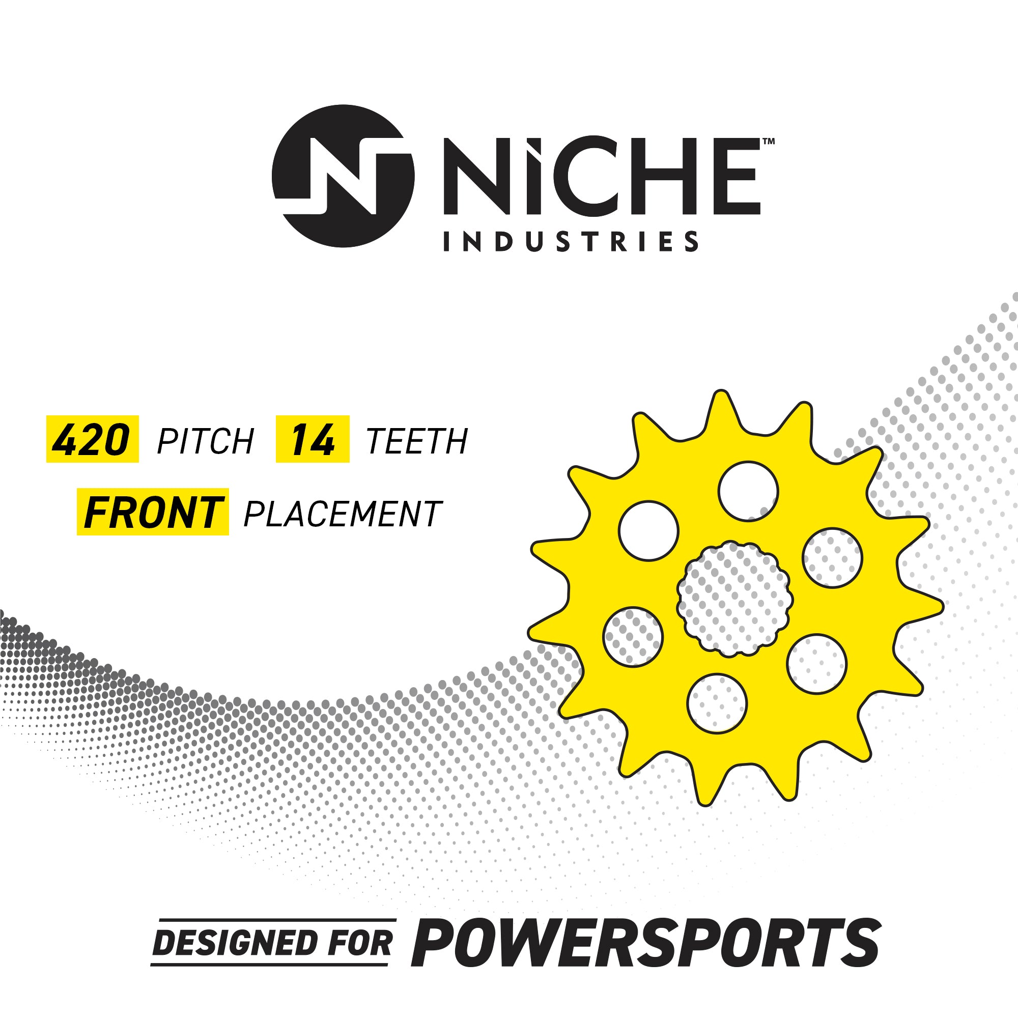 NICHE Tooth Front Drive Sprocket 93812-14814-00