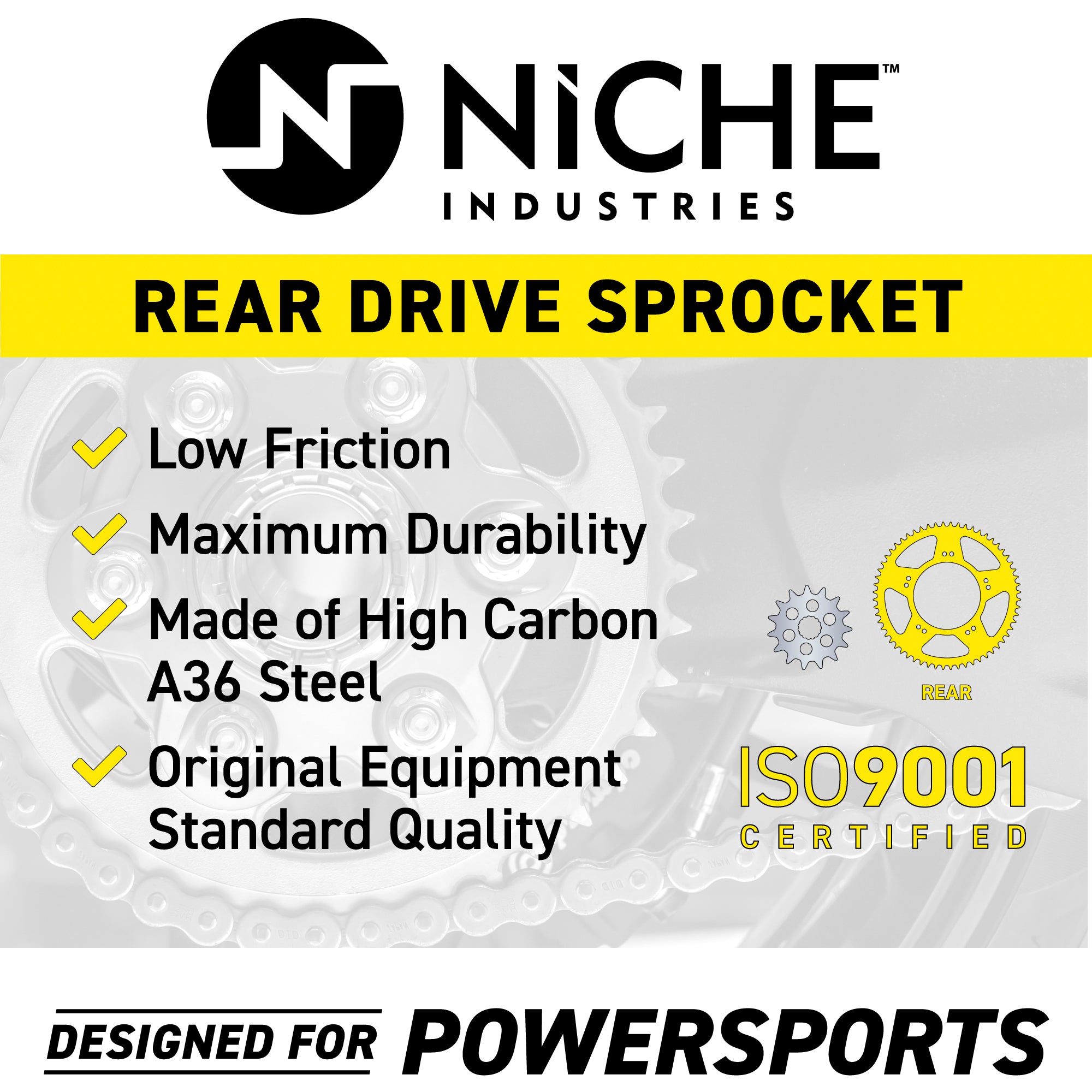 Drive Sprocket Set Front & Rear For Polaris MK1003187