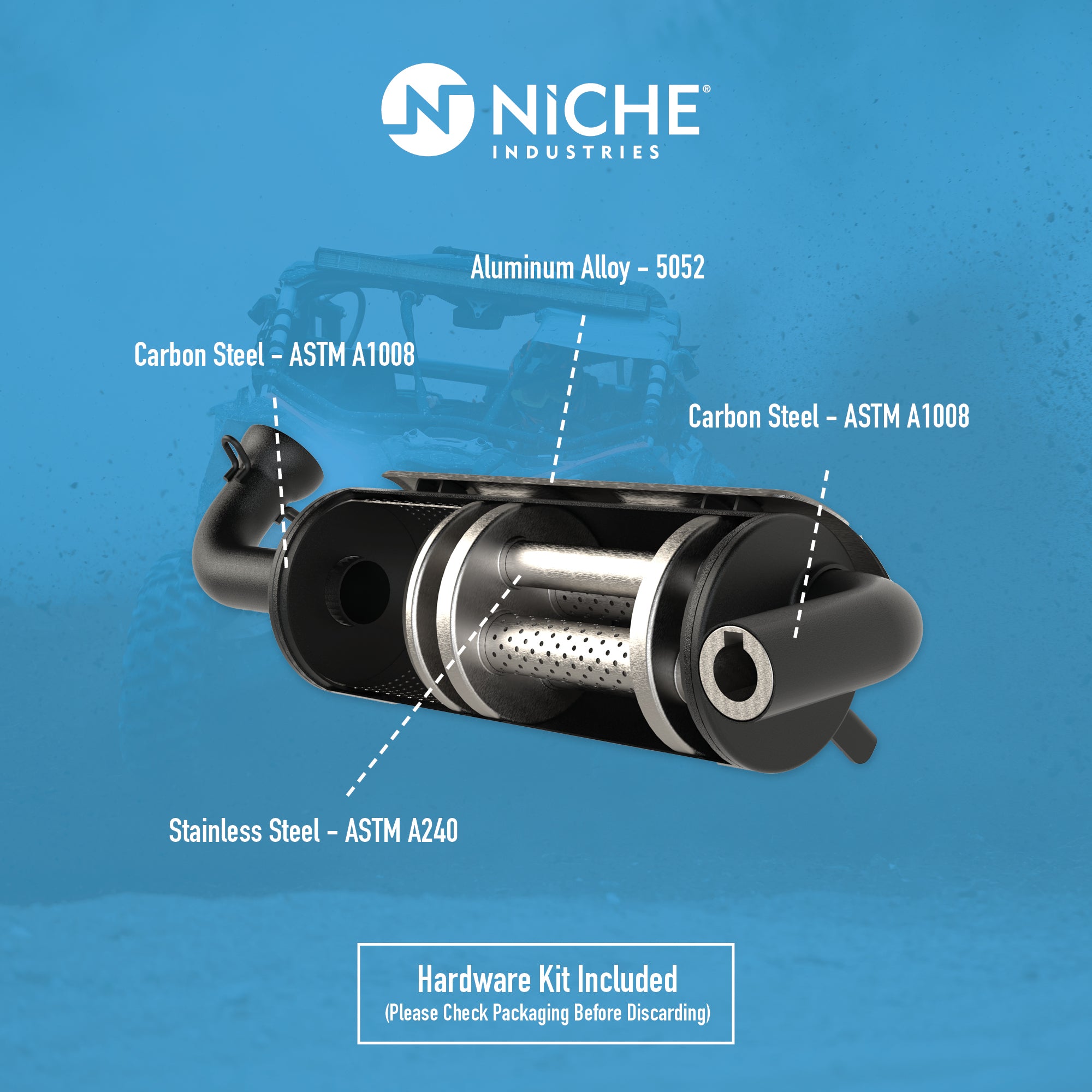 NICHE Exhaust Muffler 1263595 1263311 1262446