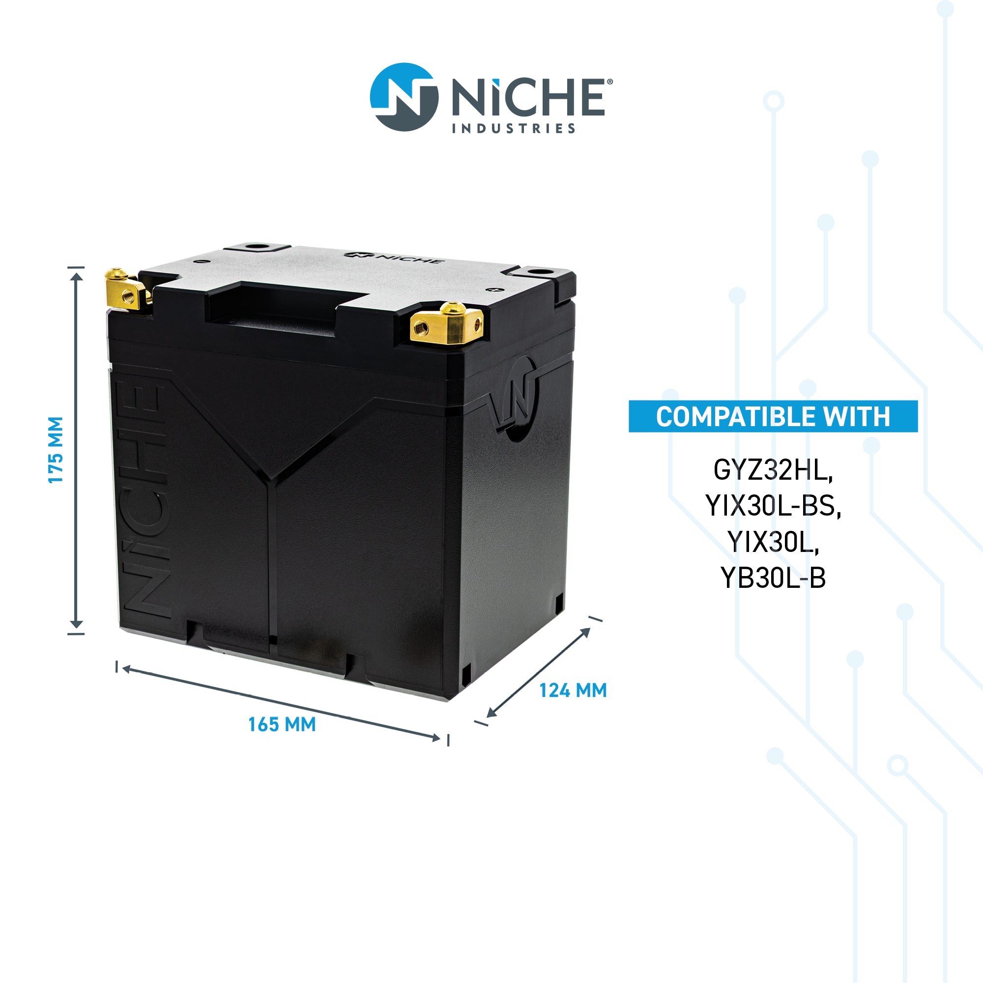 NICHE Lithium Battery 61218414924 295500116 278001756