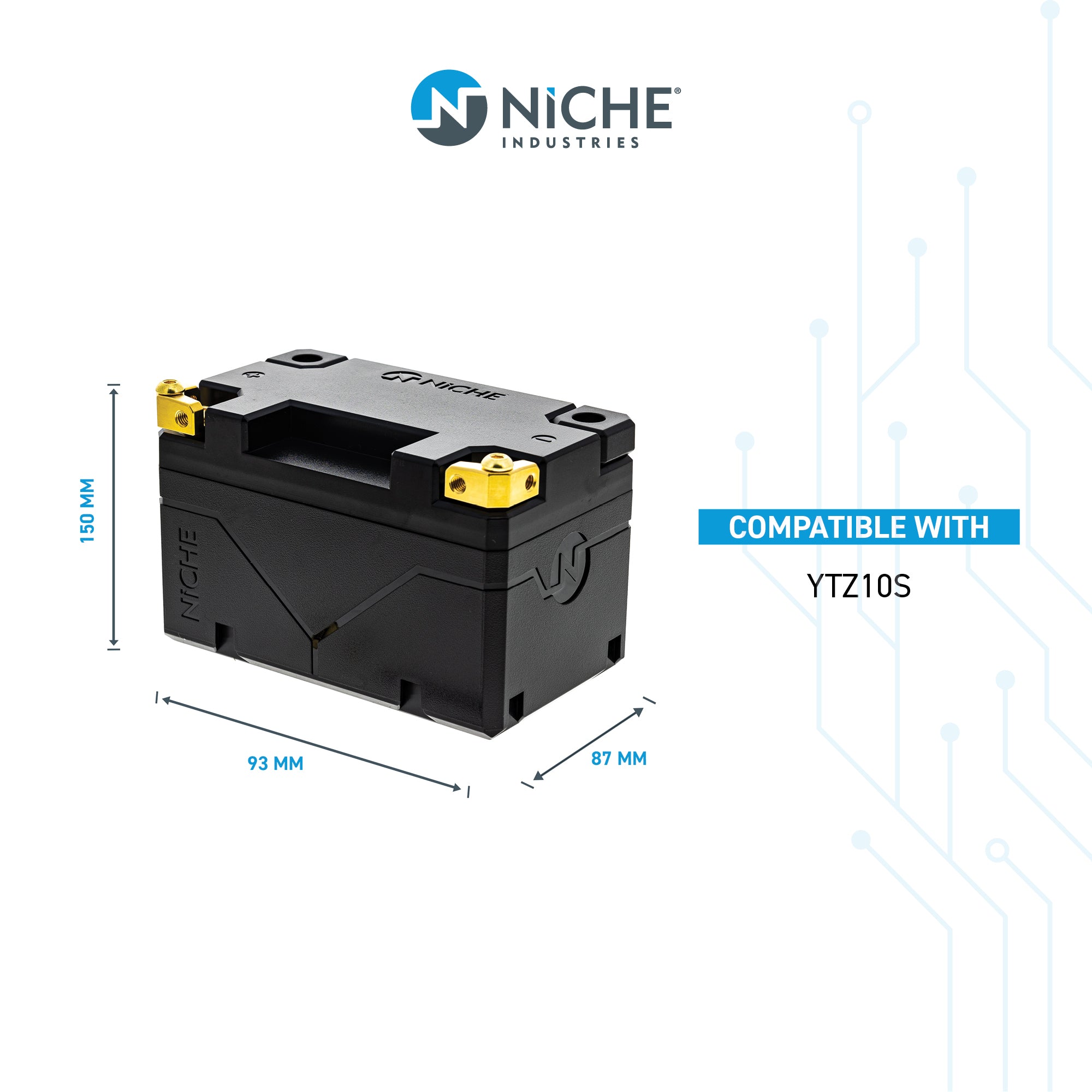 NICHE Lithium Battery YTZ-10S00-00-00 BTY-YTZ10-S0-00
