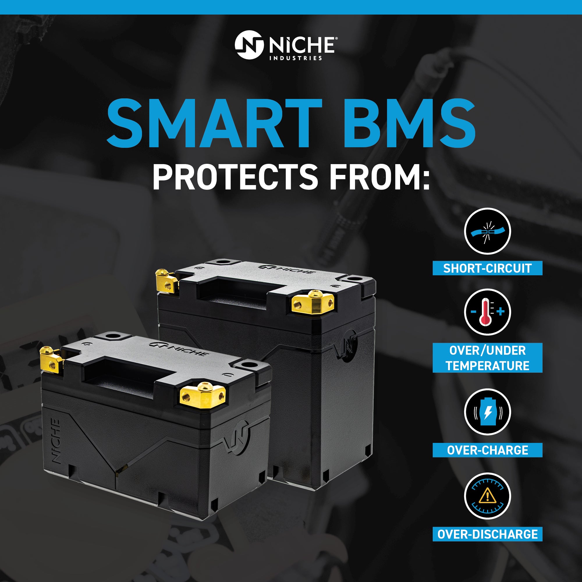 Lithium Battery with Charger For Arctic Cat Ski-Doo Can-Am