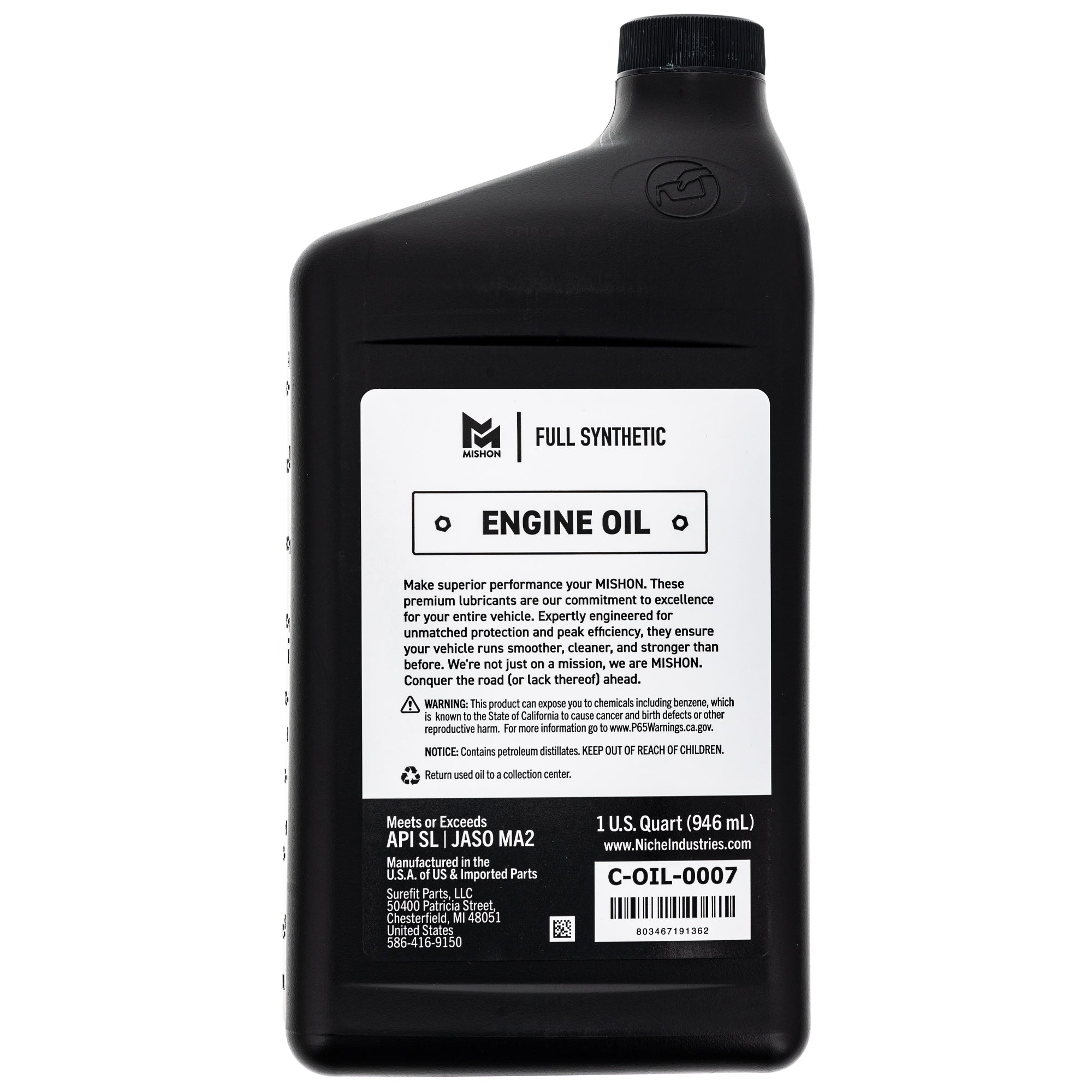 Engine Oil 10W-40 Full Synthetic ATV UTV Motorcycle 12 Quart Case
