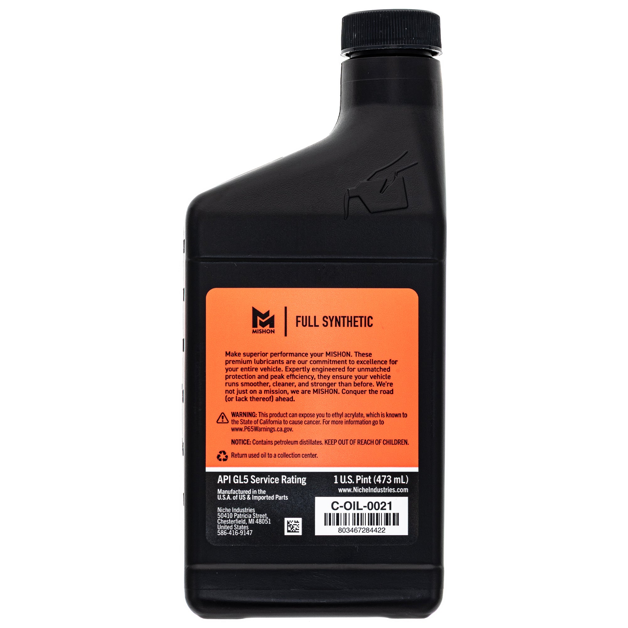 MISHON Gearcase Lubricant 75W-90 Full Synthetic (1 Pint)