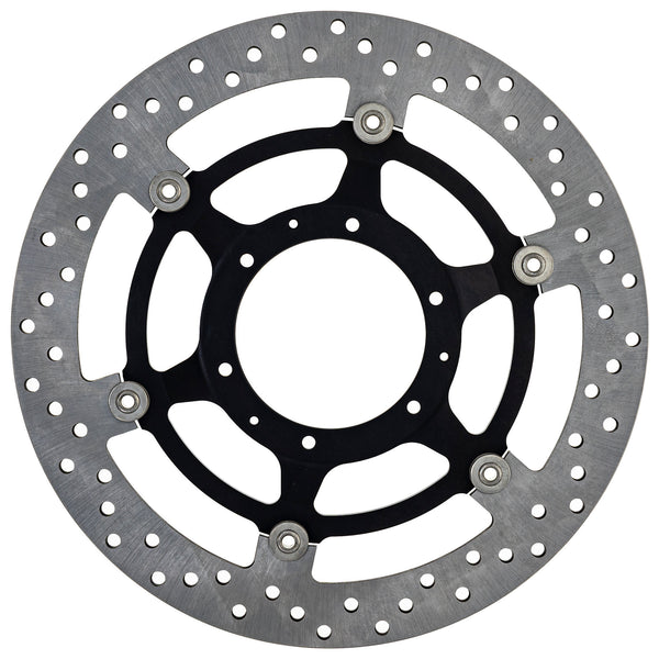 Caltric Front Brake Disc Rotor For Honda CRF450R 2002-2007, Drilled Chrome, 90-Day Warranty
