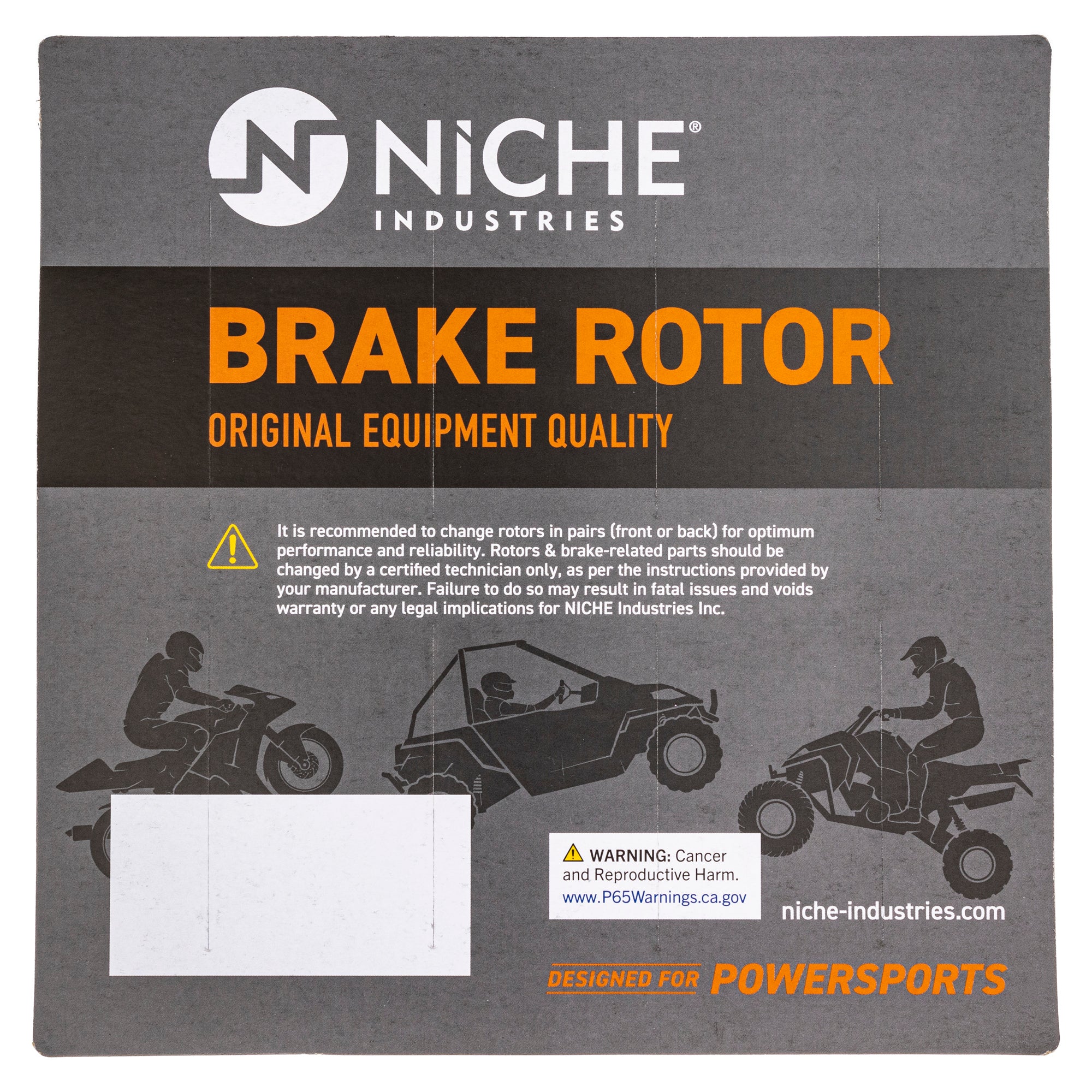 NICHE 519-CRT2534R Brake Rotor for BRP Can-Am Ski-Doo Sea-Doo DS