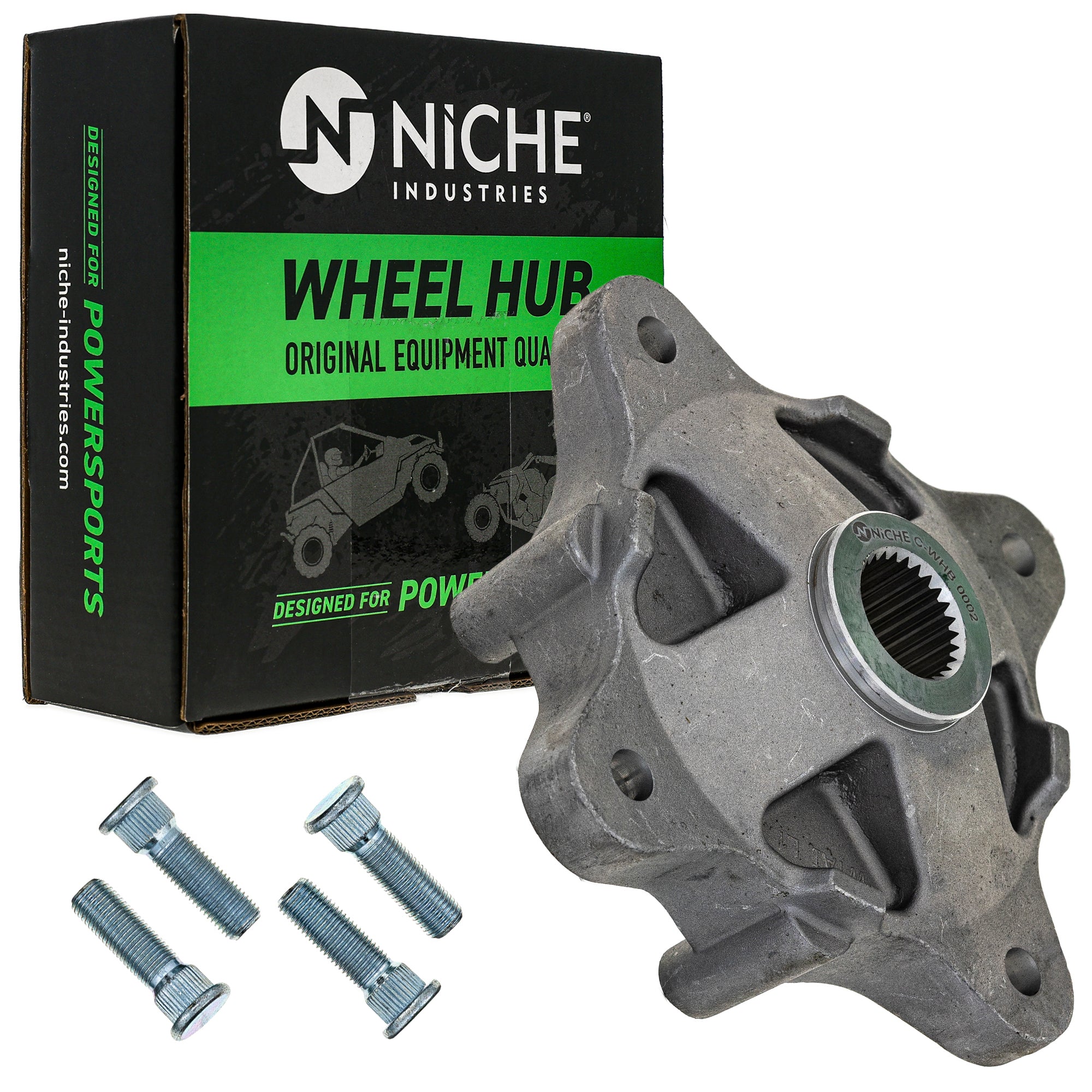 NICHE 519-CWH-2224B Wheel Hub Set 2-Pack for Polaris Sportsman RZR