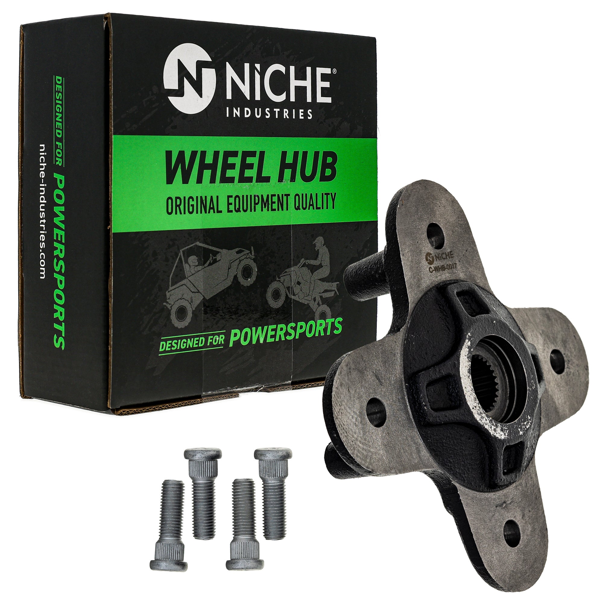 NICHE 519-CWH-2239B Wheel Hub Set 2-Pack for Polaris RZR General