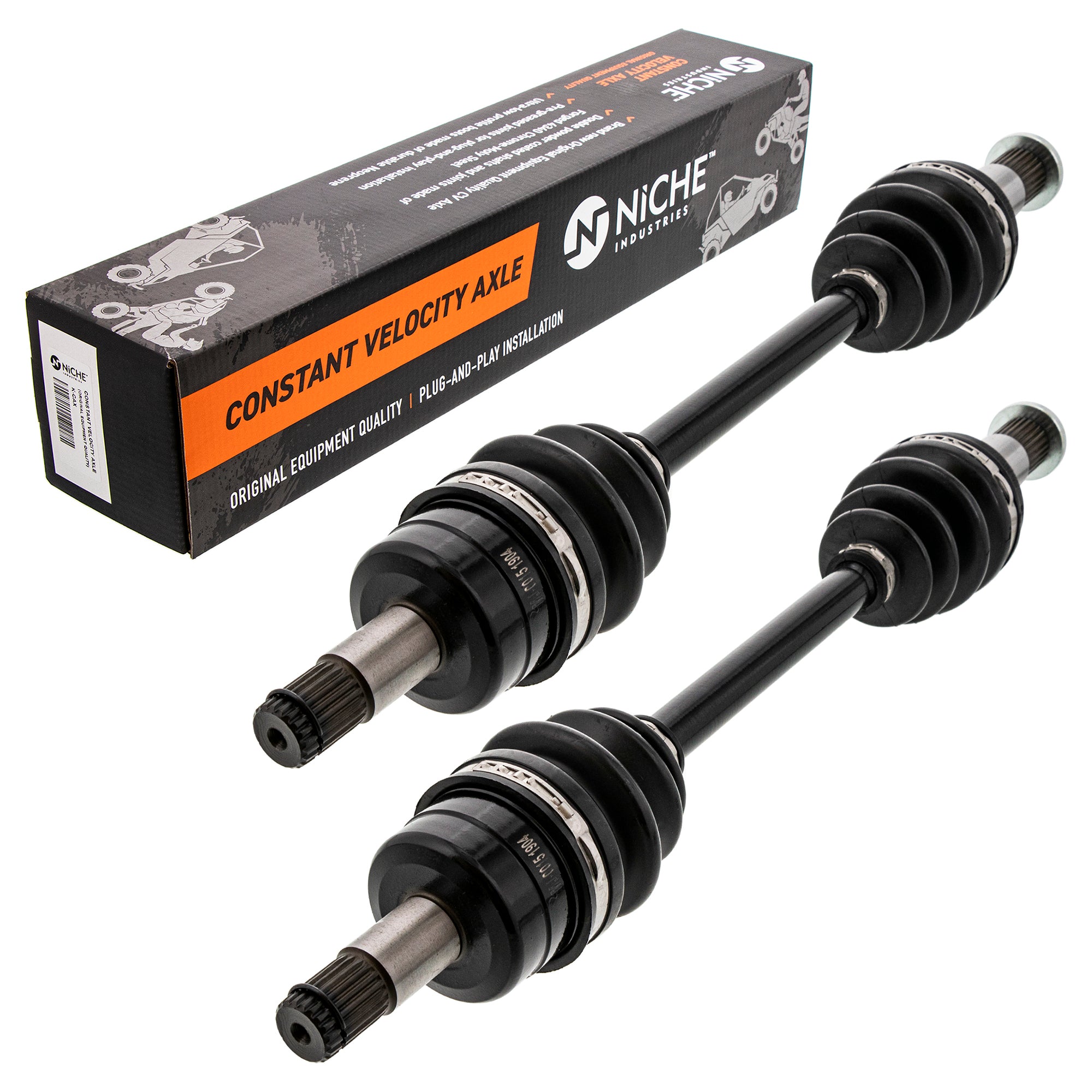 High Strength Front CV Axle Drive Shaft Set 2-Pack for zOTHER Grizzly 2BG-2518E-00-00 NICHE 519-KCA2237X