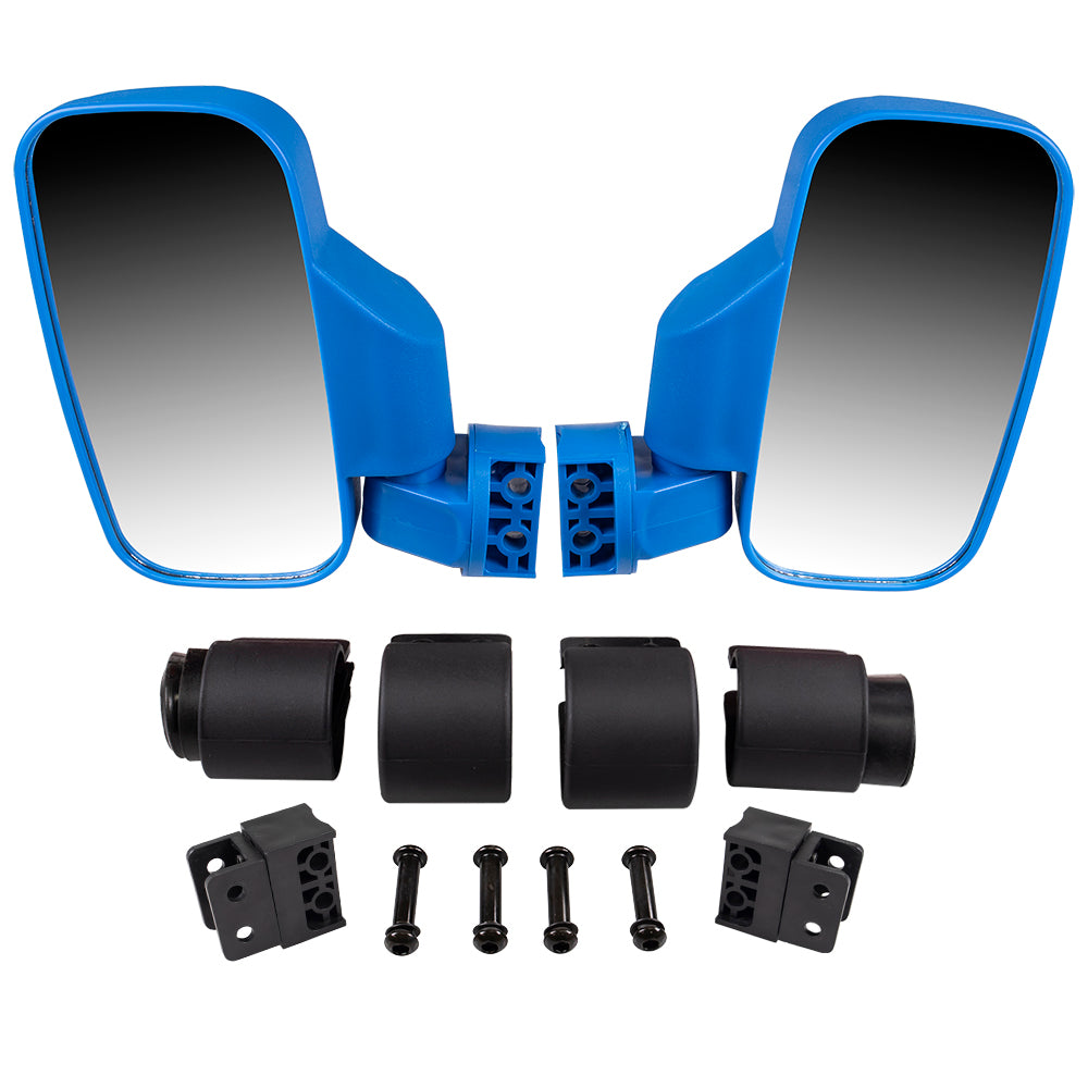Blue Side View Mirror Set For Polaris Can-Am Arctic Cat MK1002932