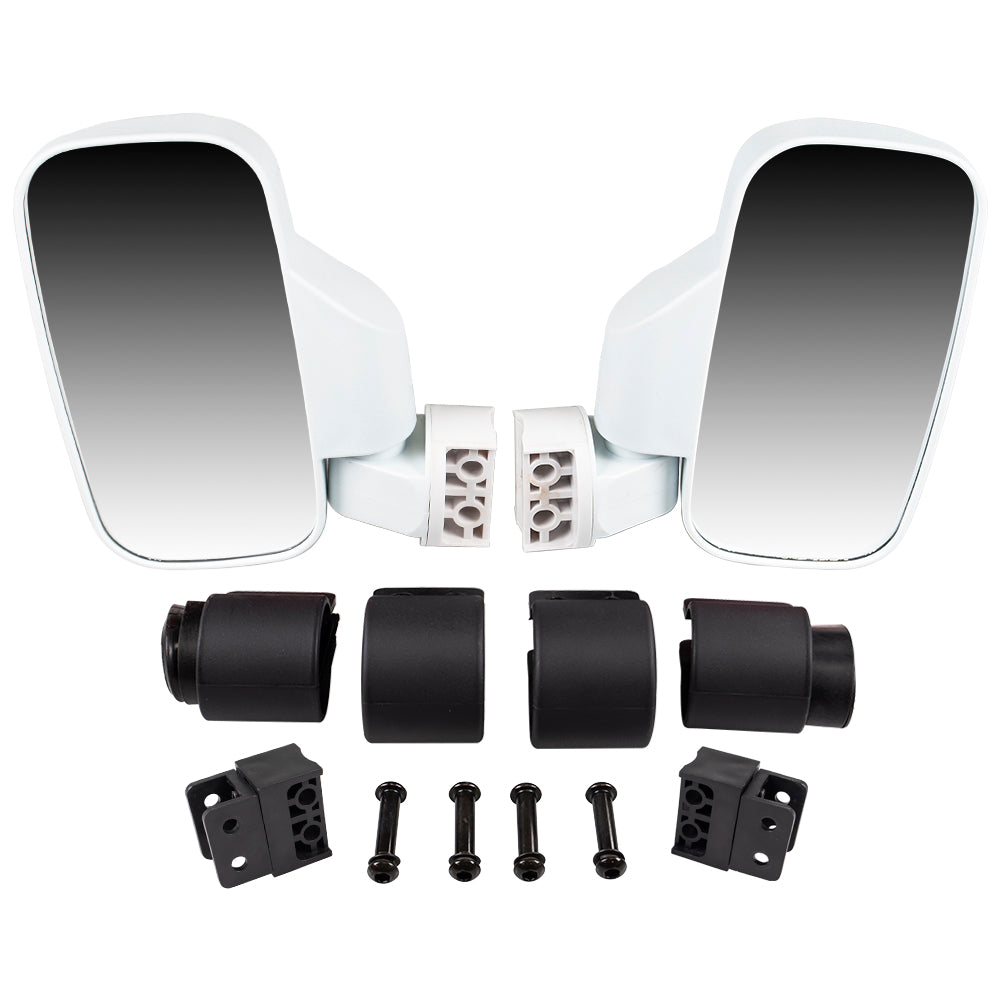 White Side View Mirror Set For Polaris Can-Am Arctic Cat MK1002937