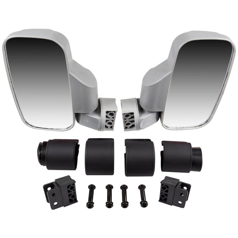 Silver & Grey Side View Mirror Set For Polaris Can-Am Arctic Cat MK1002938