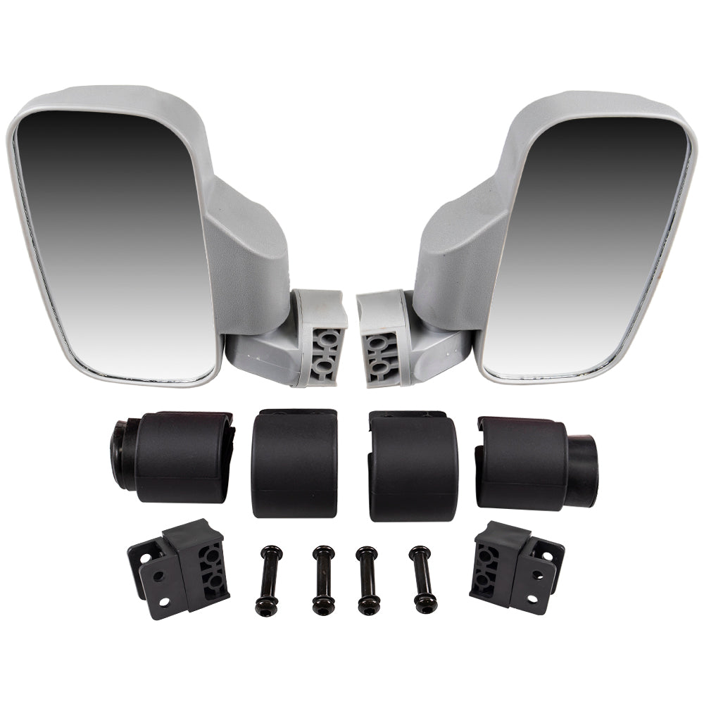 Silver Side View Mirror Pro-Fit Set For Polaris MK1002938