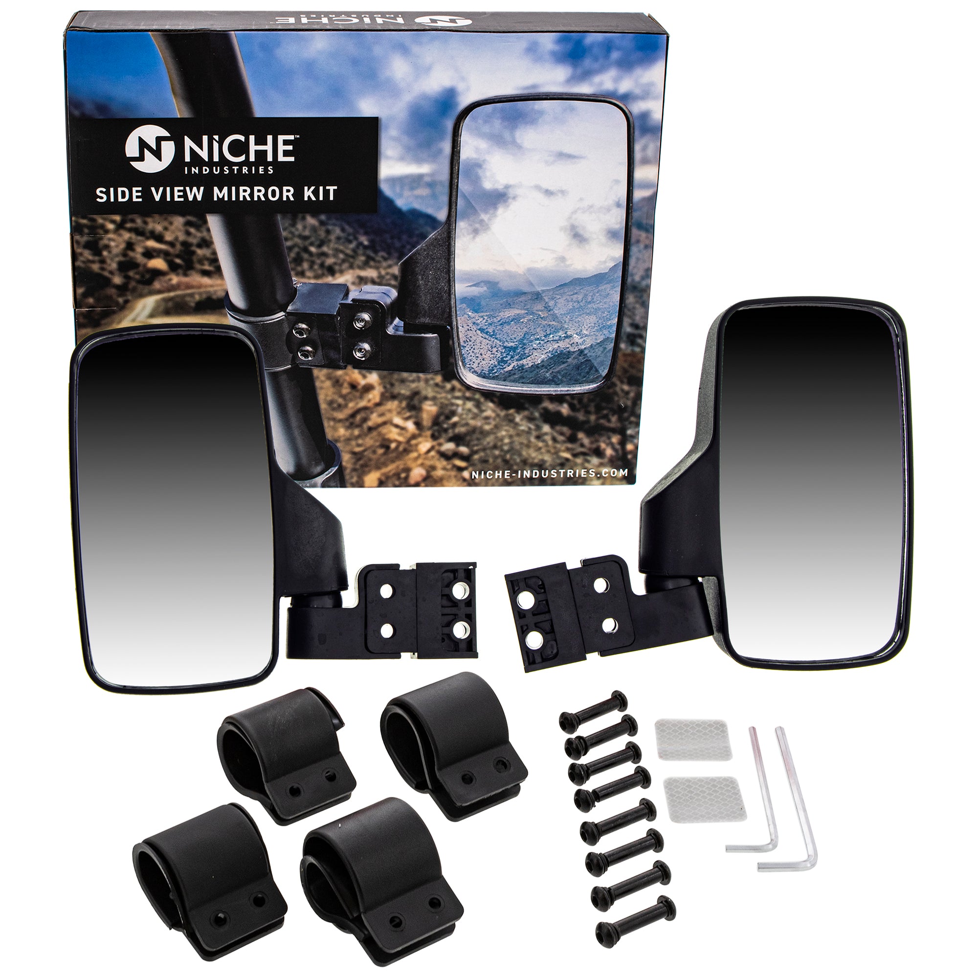 Black Side View Mirror Set for zOTHER Xpedition Viking RZR Rhino 519-KMI2245R NICHE 519-KMI2245R