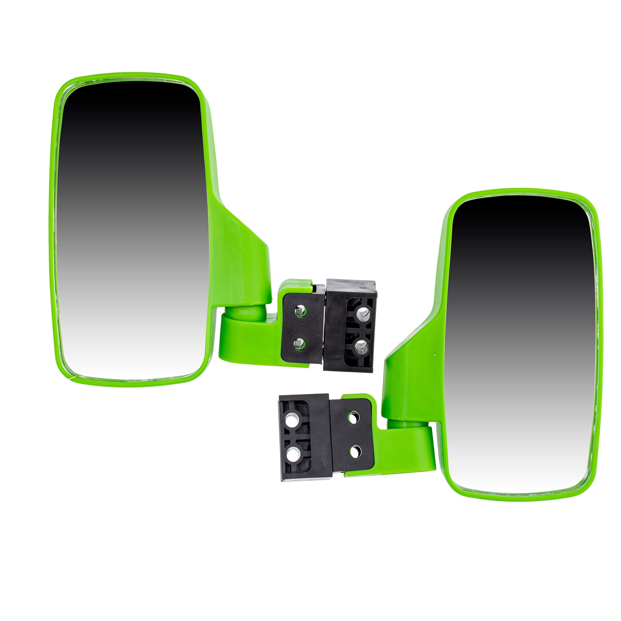 Green Side View Mirror Set 519-KMI2247R For Polaris Can-Am Yamaha