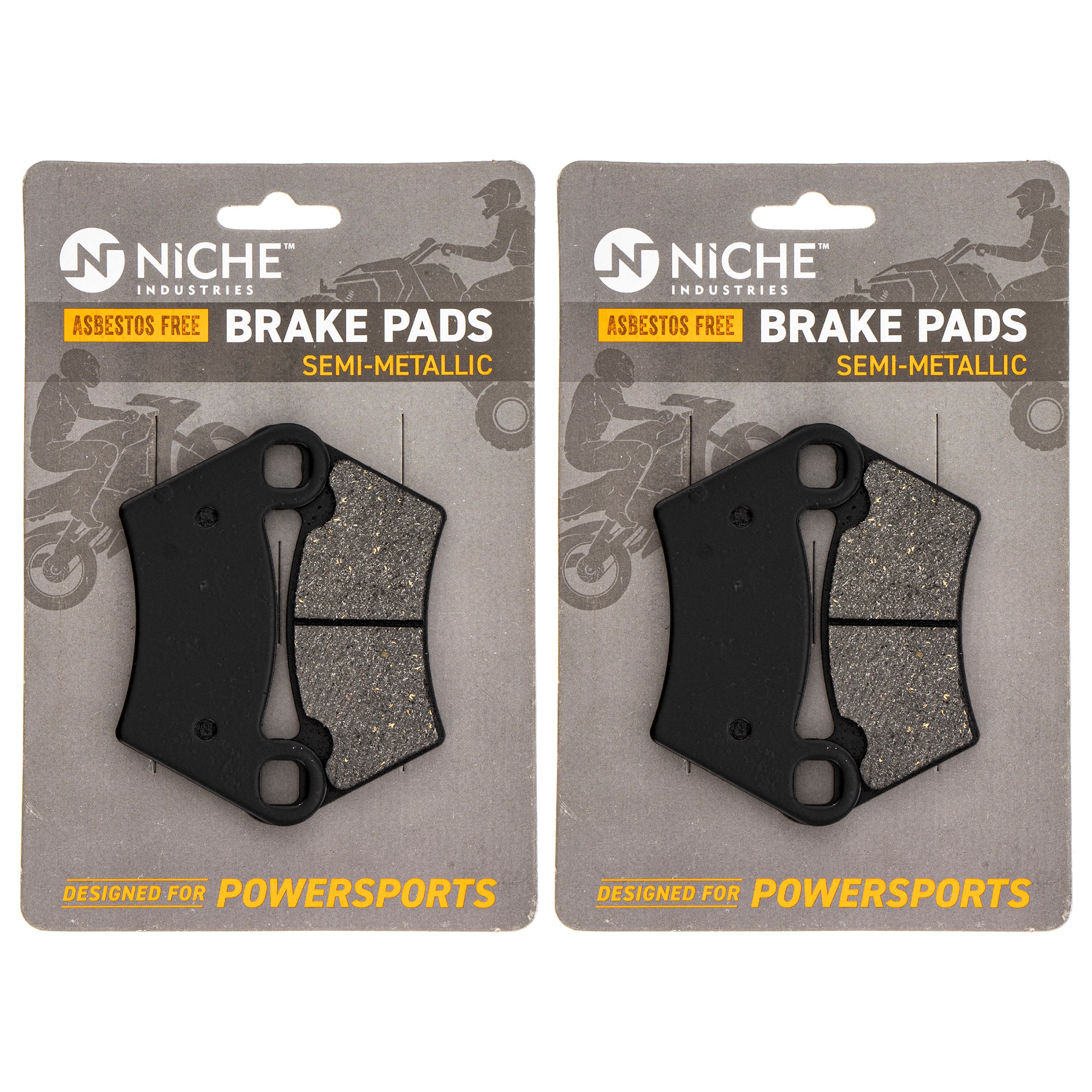 Semi-Metallic Brake Pad Set (Front & Rear) 2-Pack for Polaris GEM Sportsman RZR Ranger NICHE 519-KPA2223D