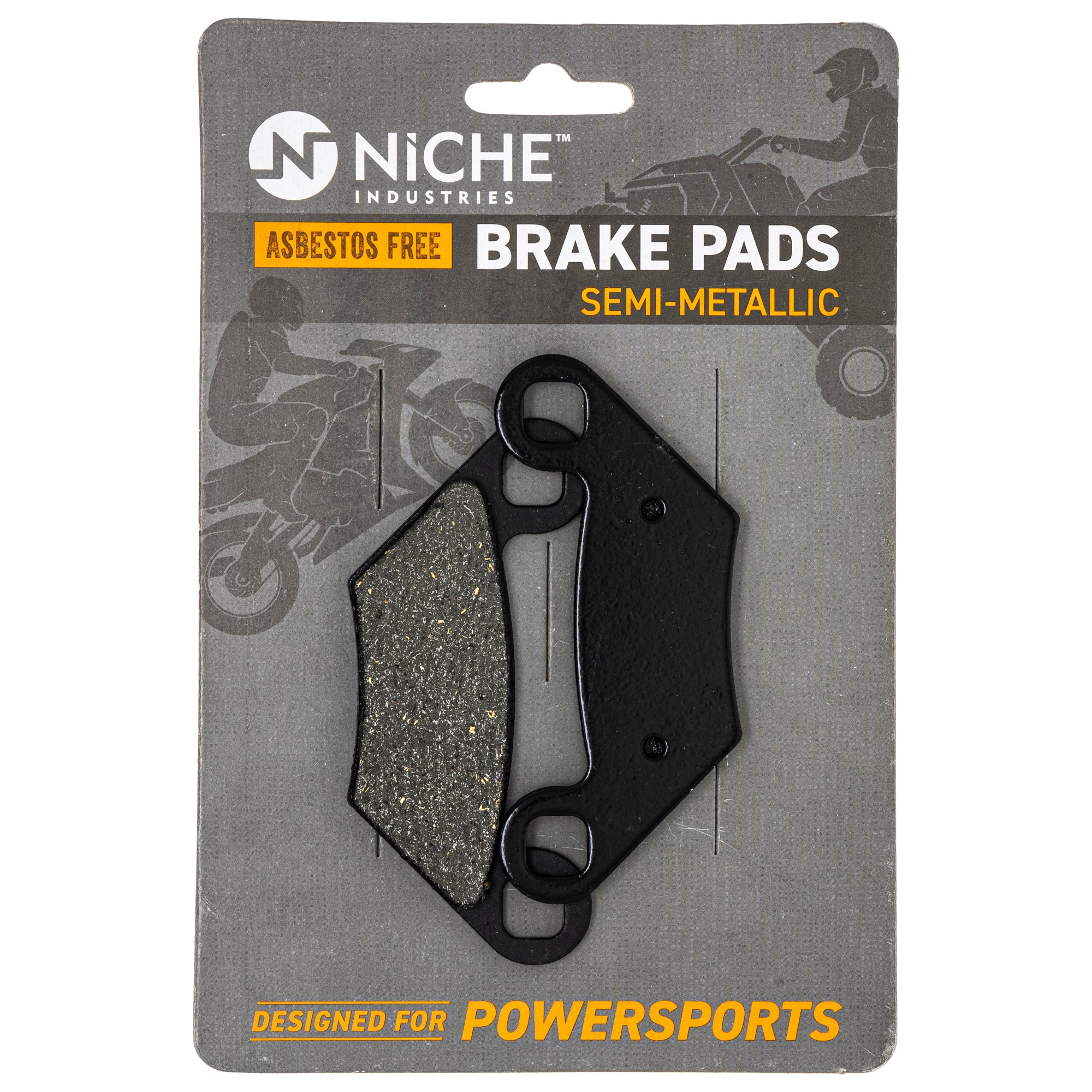 Front Rear Semi-Metallic Brake Pad Set for Polaris Sportsman Scrambler 2203628 2204088 NICHE 519-KPA2224D