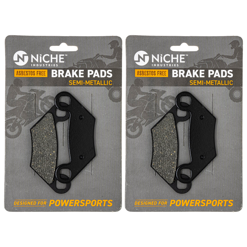 Semi-Metallic Brake Pad Set (Front & Rear) 2-Pack for Polaris Sportsman Scrambler 2203628 NICHE 519-KPA2224D