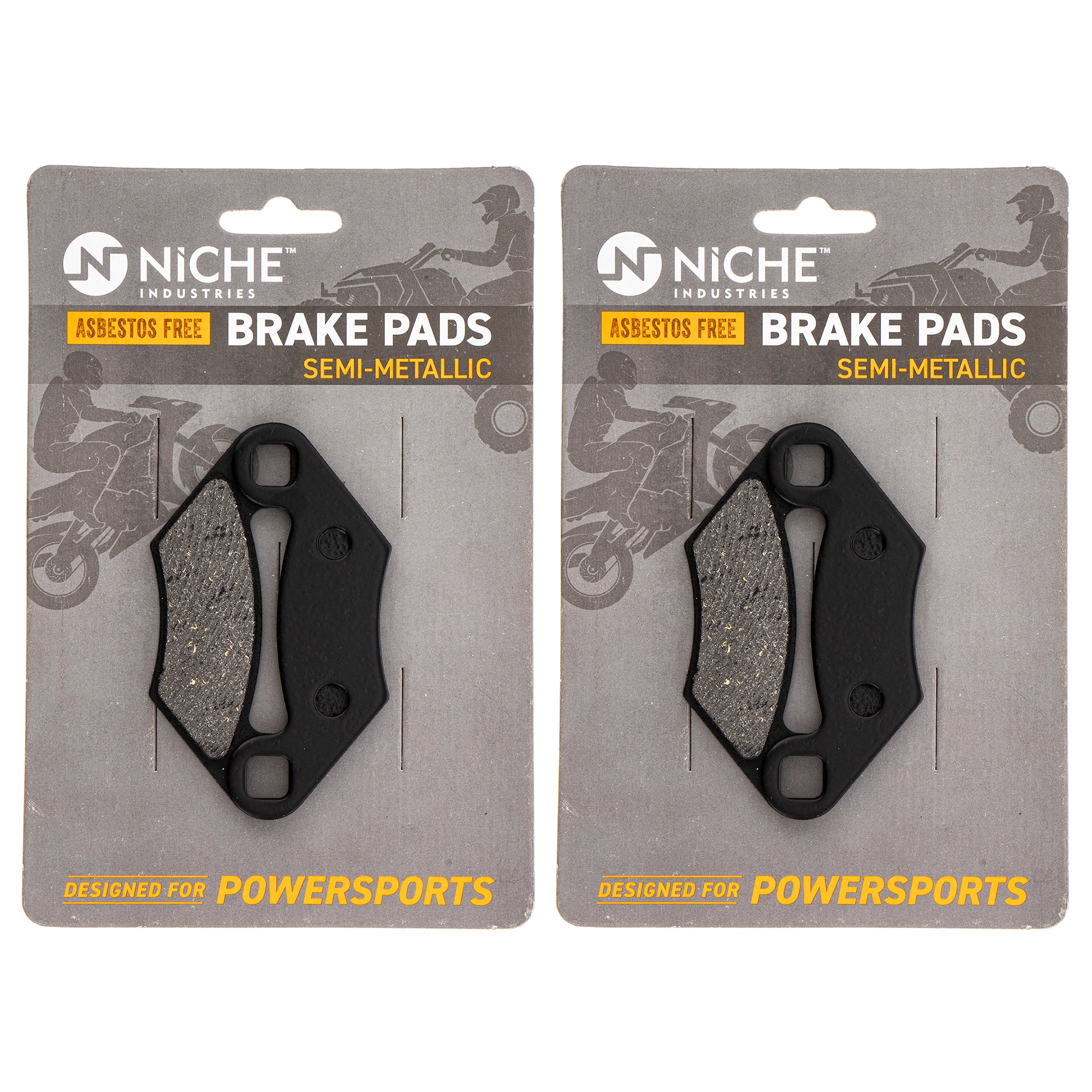 Semi-Metallic Brake Pad Set (Front & Rear) 2-Pack for Polaris Xpress Xplorer Xpedition NICHE 519-KPA2225D