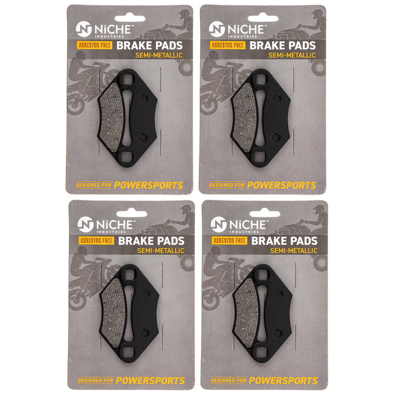 Semi-Metallic Brake Pad Set (Front & Rear) 4-Pack for Polaris Trail-Boss Trail-Blazer NICHE 519-KPA2225D
