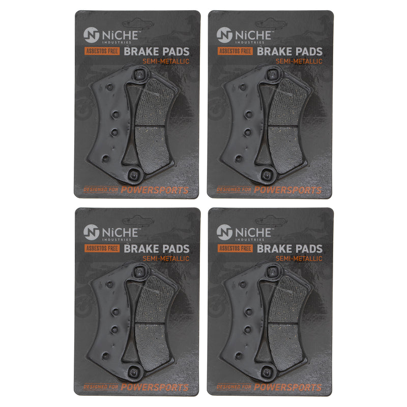 Front Semi-Metallic Brake Pad Set 4-Pack for Polaris GEM Sportsman RZR Ranger General NICHE 519-KPA2226D