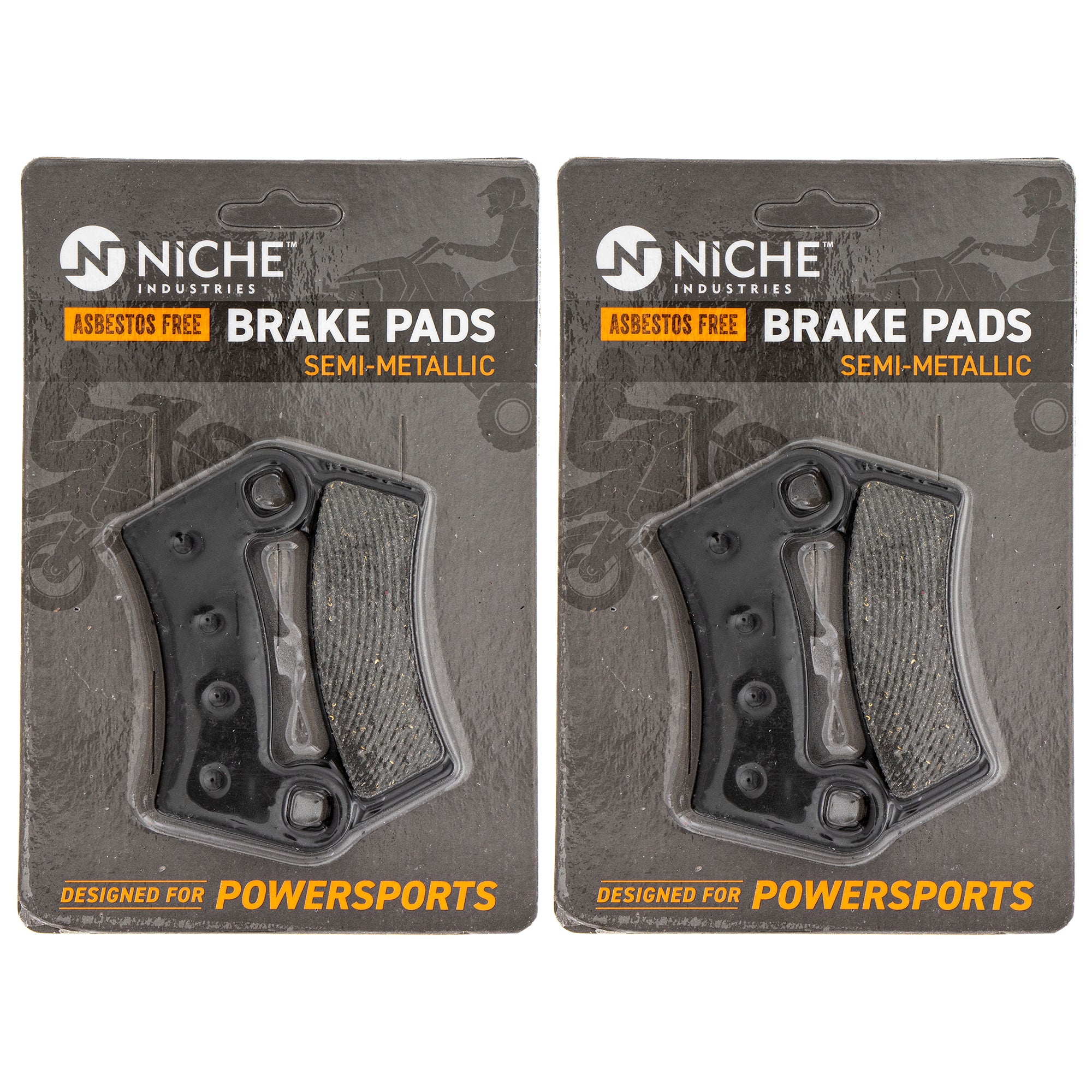 Complete Semi-Metallic Brake Pad Set 2-Pack for Polaris Xpedition Trail Sportsman NICHE 519-KPA2227D