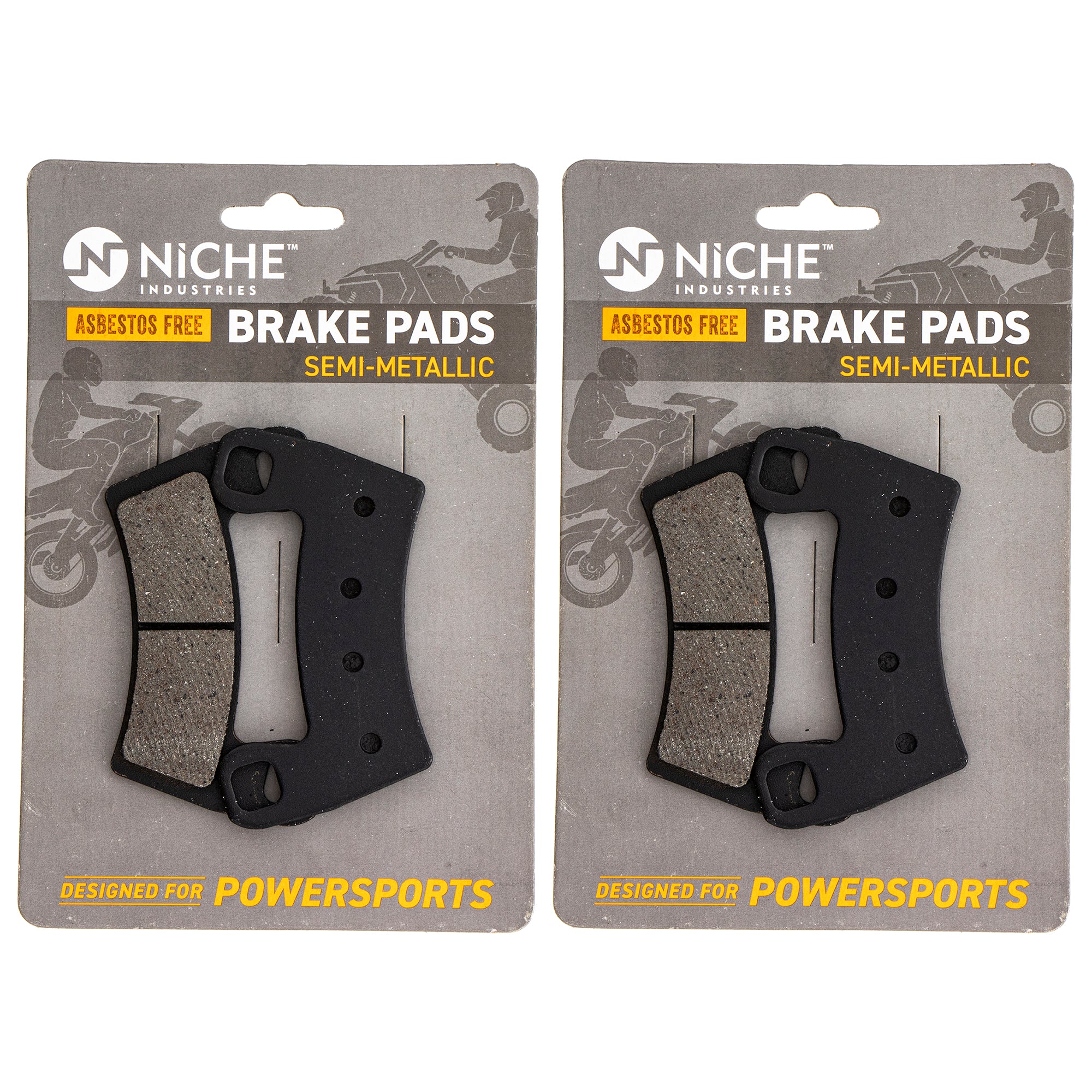 Semi-Metallic Brake Pad Set (Front & Rear) 2-Pack for Polaris RZR ACE 2206025 1911085 NICHE 519-KPA2228D