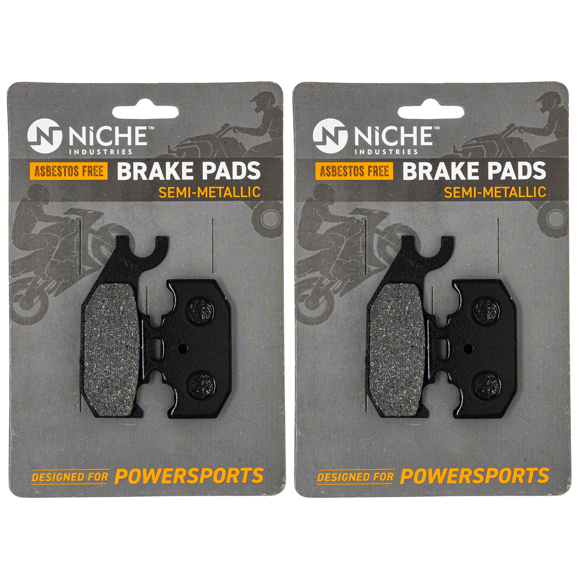 Front Right Rear Semi-Metallic Brake Pad Set 2-Pack for Suzuki BRP Can-Am Ski-Doo Sea-Doo NICHE 519-KPA2245D