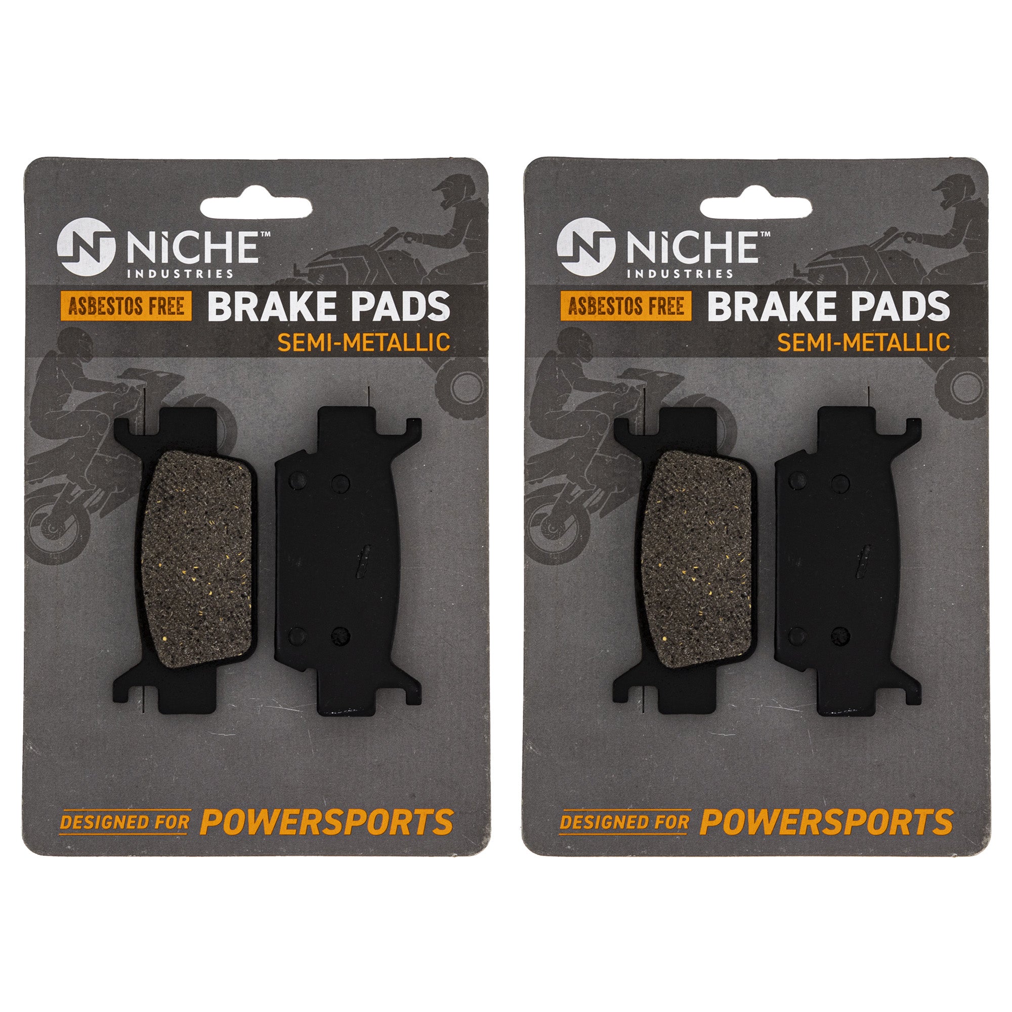 Front Left Semi-Metallic Brake Pad Set 2-Pack for zOTHER Honda FourTrax NICHE 519-KPA2256D