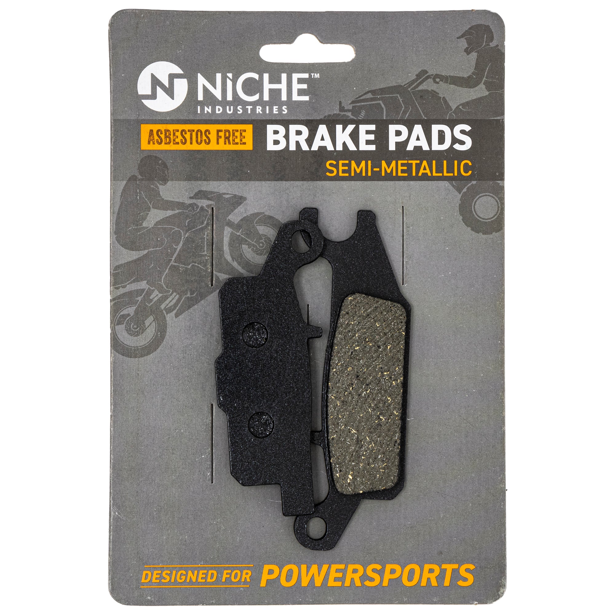 Semi-Metallic Brake Pads for Yamaha Grizzly 3B4-W0046-00-00 NICHE 519-KPA2262D