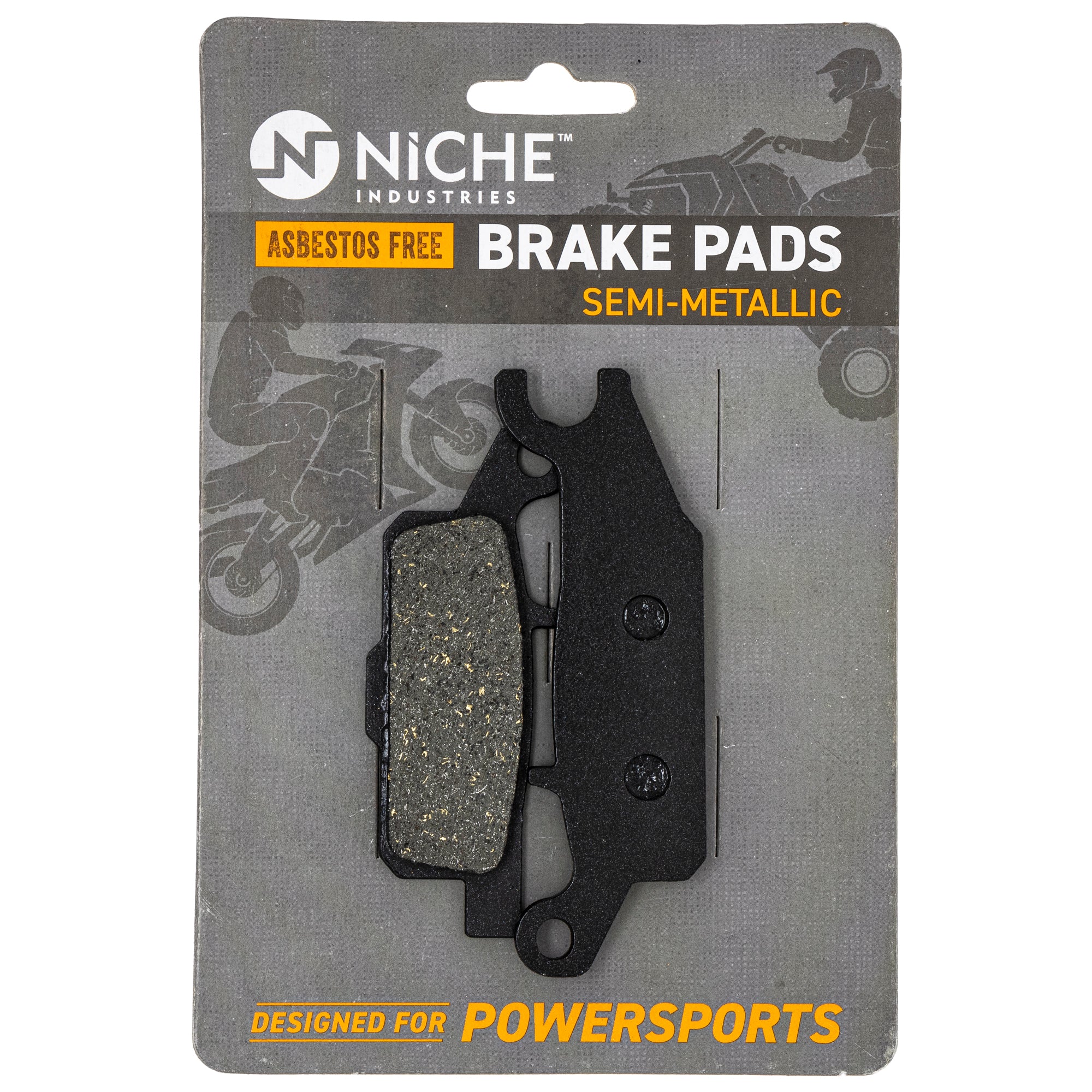 Semi-Metallic Brake Pads for Yamaha Grizzly 3B4-W0046-10-00 NICHE 519-KPA2263D