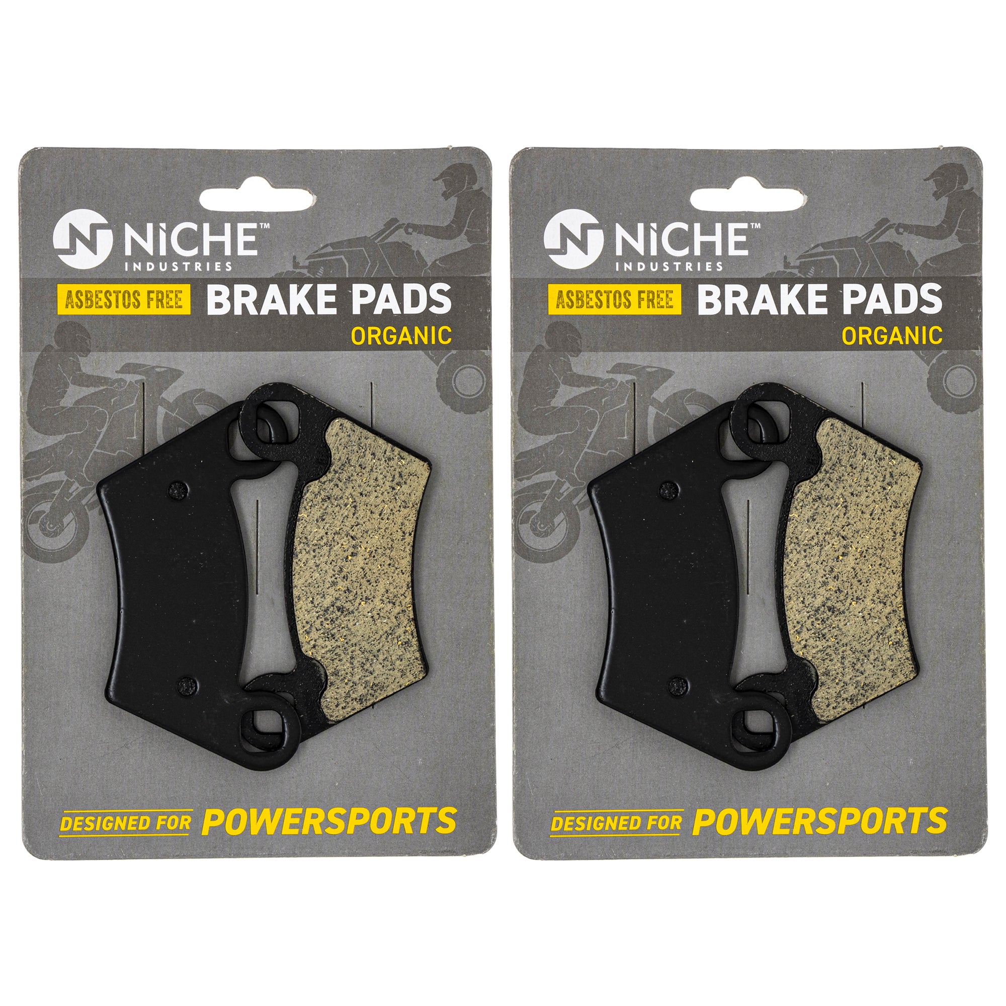 Brake Pad Set (Front & Rear) 2-Pack for Polaris GEM Sportsman RZR Ranger 2202413 2202097 NICHE 519-KPA2275D