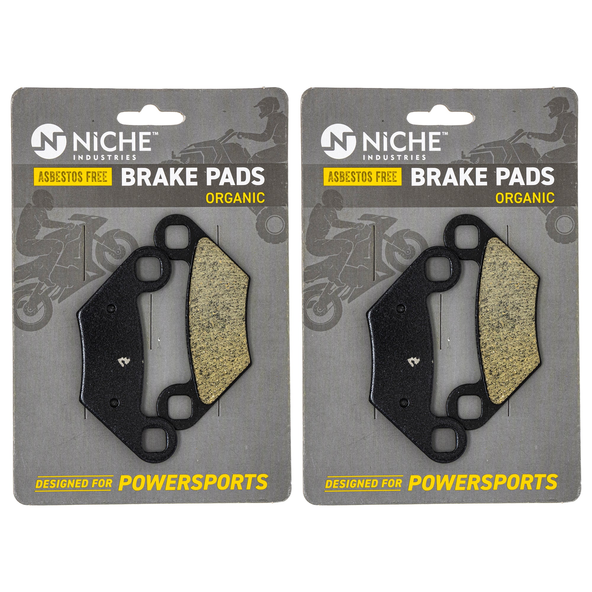 Brake Pad Set (Front & Rear) 2-Pack for Polaris Sportsman Scrambler 2203628 2204088 NICHE 519-KPA2276D