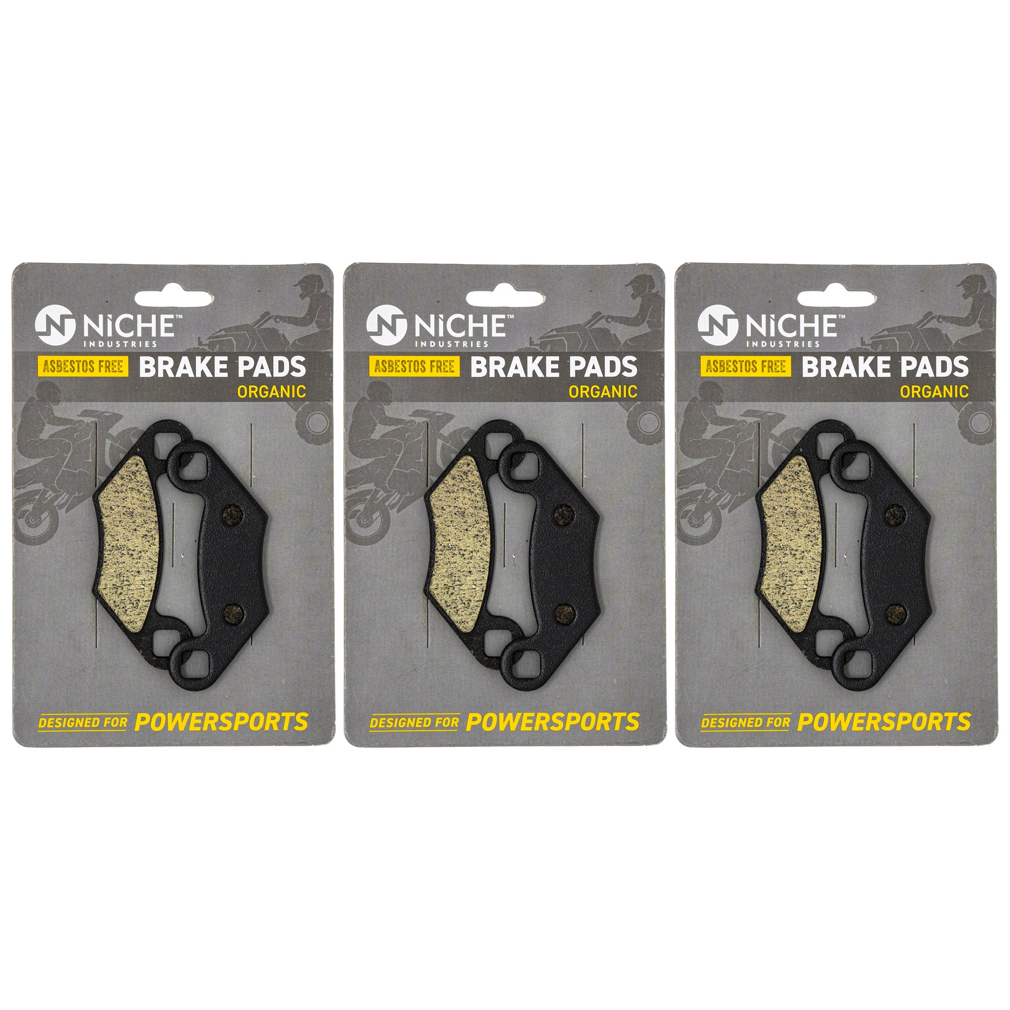 Brake Pad Kit Front/Rear 3-Pack for Polaris Xpress Xplorer Xpedition Worker 2202412 NICHE 519-KPA2277D