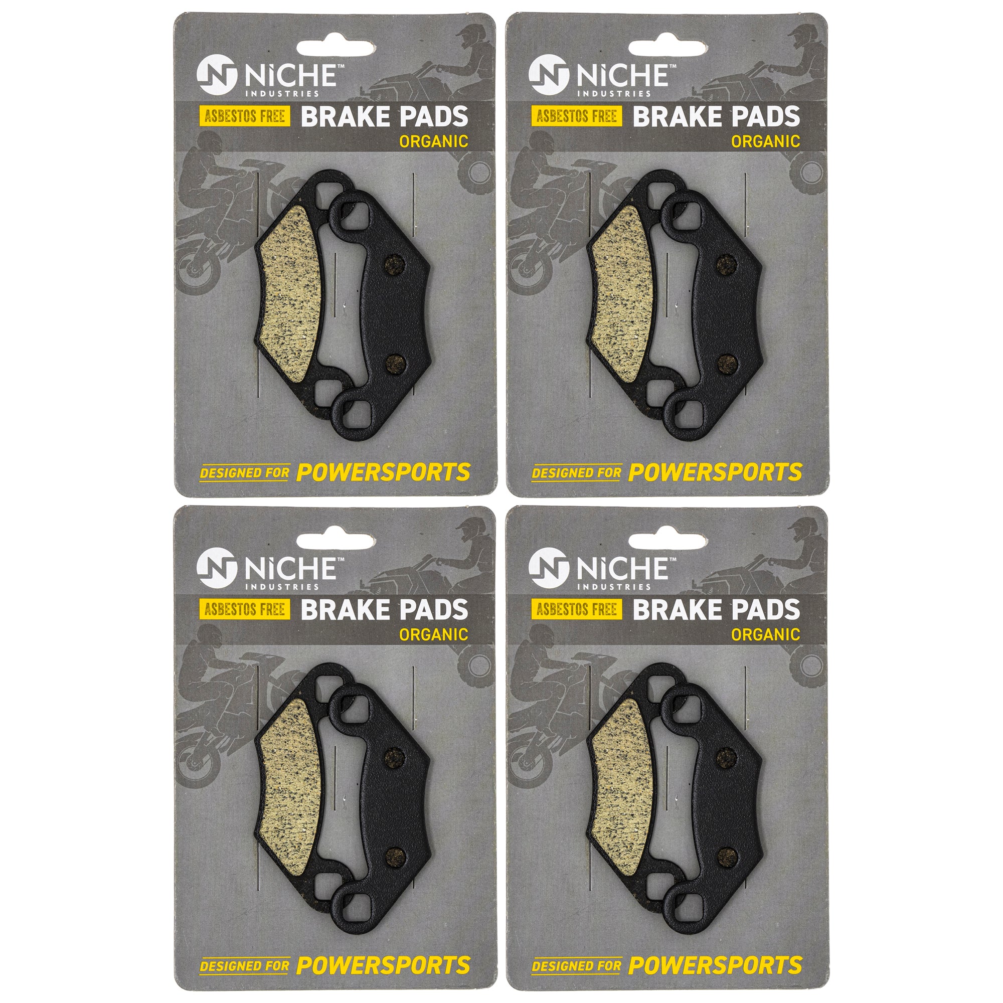 Brake Pad Kit Front/Rear 4-Pack for Polaris Xpress Xplorer Xpedition Worker 2202412 NICHE 519-KPA2277D