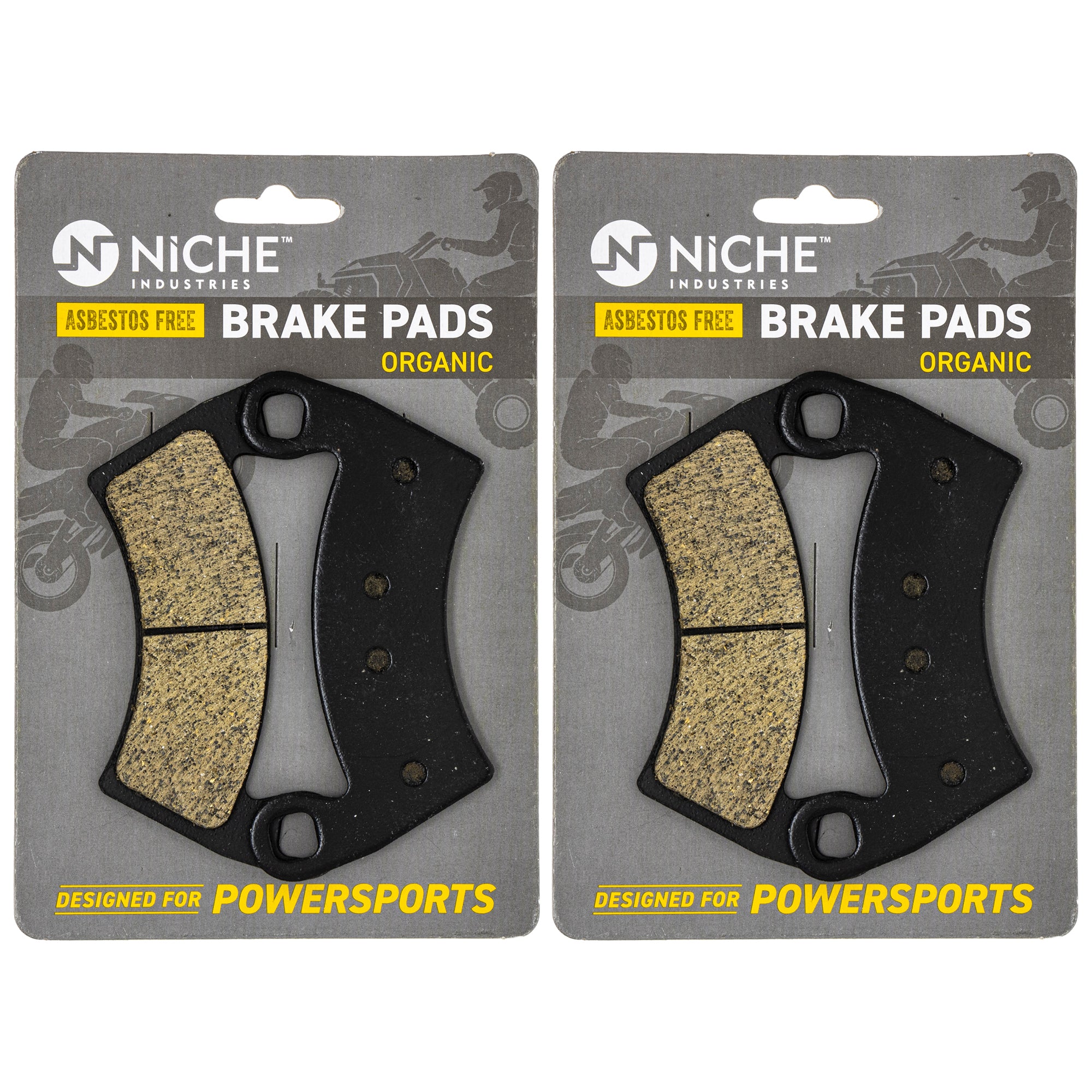 Brake Pad Set (Front & Rear) 2-Pack for Polaris GEM RZR Ranger 2205949 2203747 1911228 NICHE 519-KPA2278D