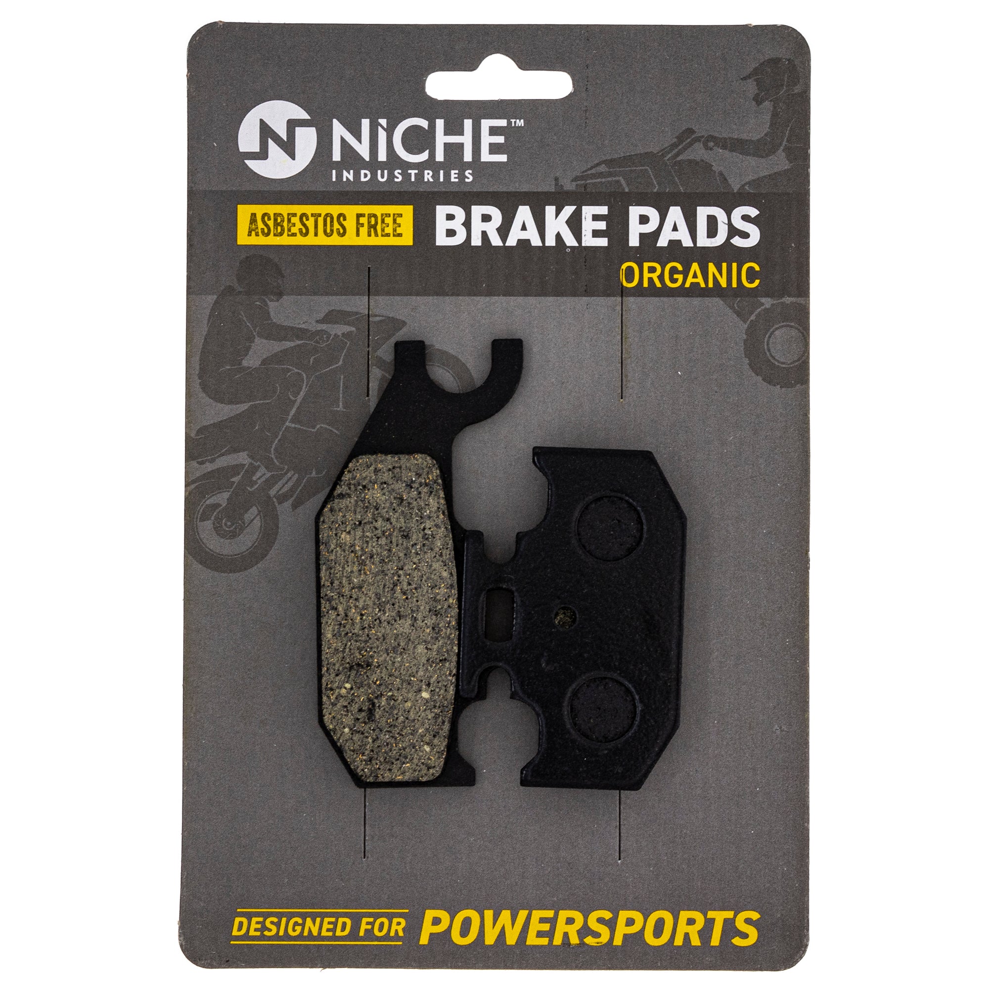Front Right Rear Organic Brake Pad Set for Suzuki BRP Can-Am Ski-Doo Sea-Doo Wolverine NICHE 519-KPA2296D