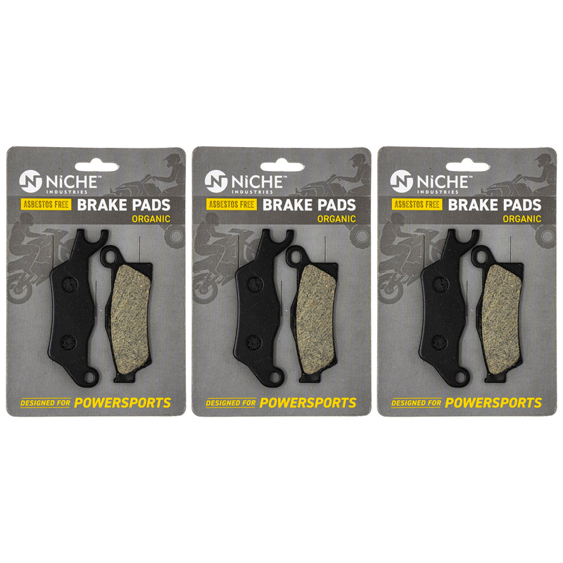 Brake Pad Set 3-Pack for BRP Can-Am Ski-Doo Sea-Doo Renegade Outlander 705601015 715900248 NICHE 519-KPA2211D