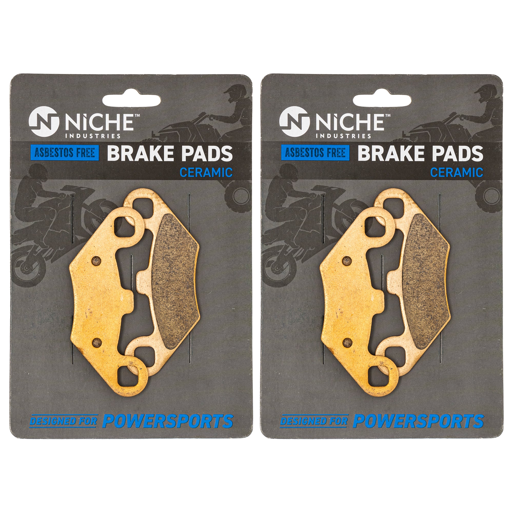 Front & Rear Ceramic Brake Pad Set 2-Pack for Polaris Xpress Xplorer Xpedition Worker NICHE 519-KPA2327D