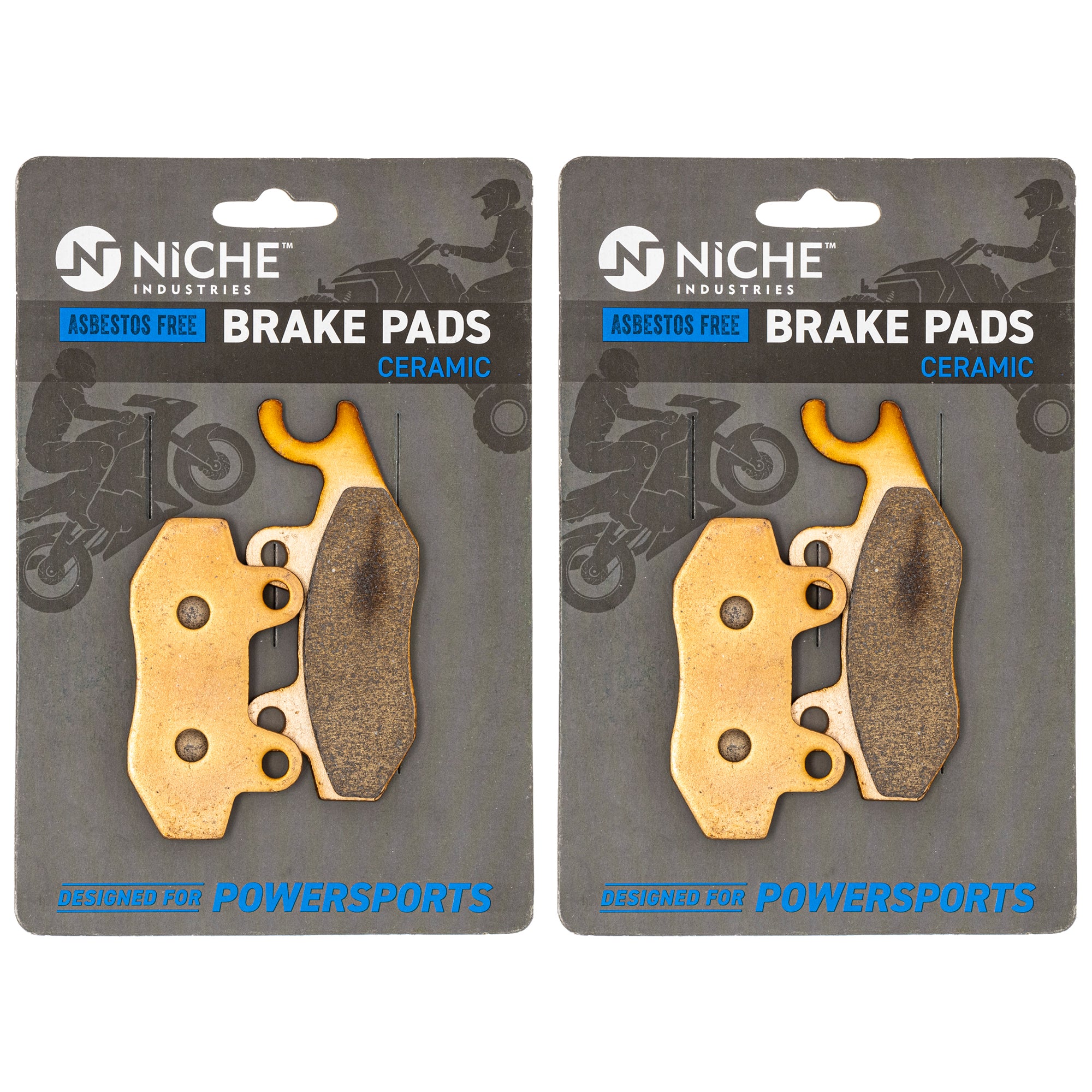 Rear Right Hand Ceramic Break Pad Set 2-Pack for Yamaha Suzuki Kawasaki BRP Can-Am Ski-Doo NICHE 519-KPA2332D