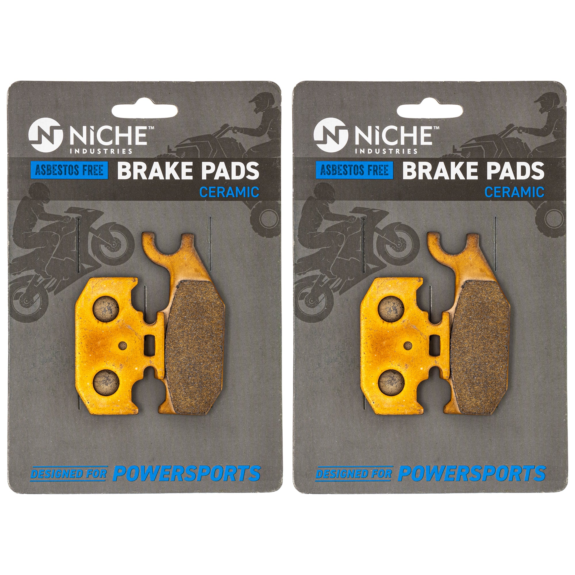 Front Left Rear Ceramic Brake Pad Set 2-Pack for zOTHER Yamaha BRP Can-Am Ski-Doo Sea-Doo NICHE 519-KPA2333D