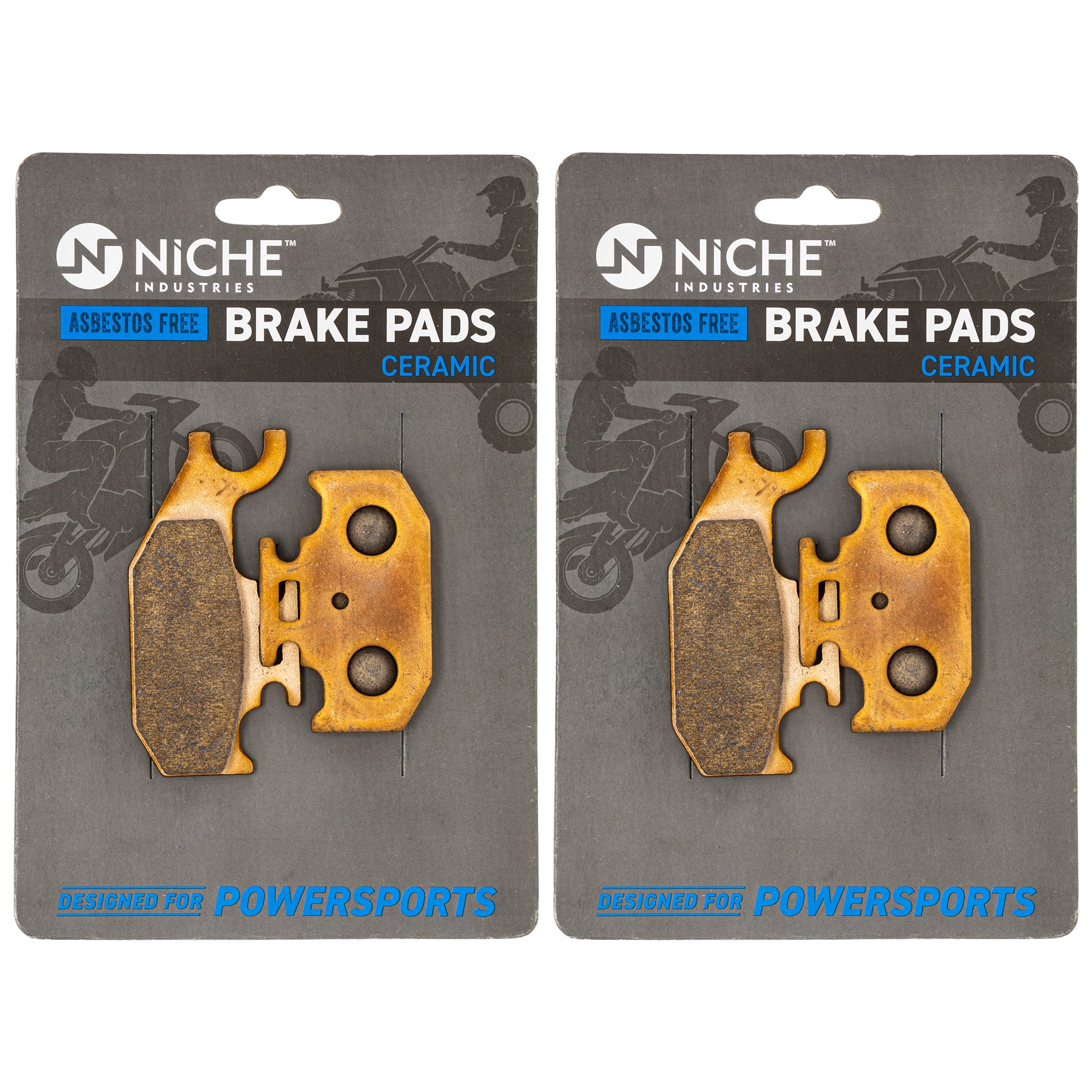 Front Right Rear Ceramic Brake Pad Set 2-Pack for Suzuki BRP Can-Am Ski-Doo Sea-Doo NICHE 519-KPA2334D