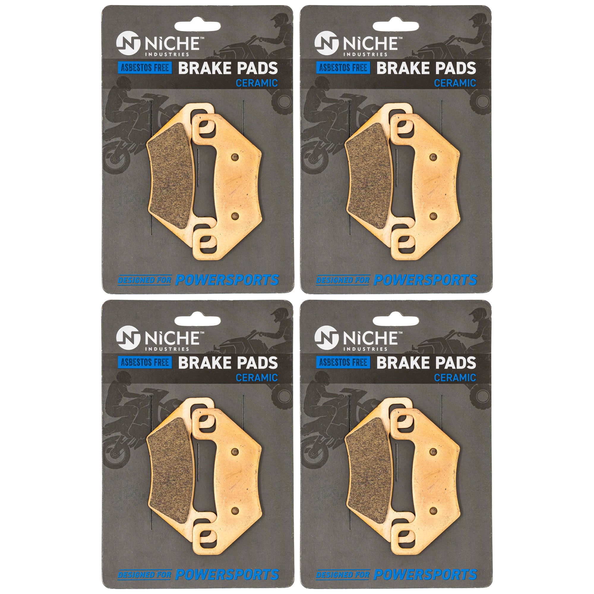 Front & Rear Ceramic Brake Pad Set 4-Pack for Arctic Cat Textron Voyager Switchback RMK NICHE 519-KPA2335D