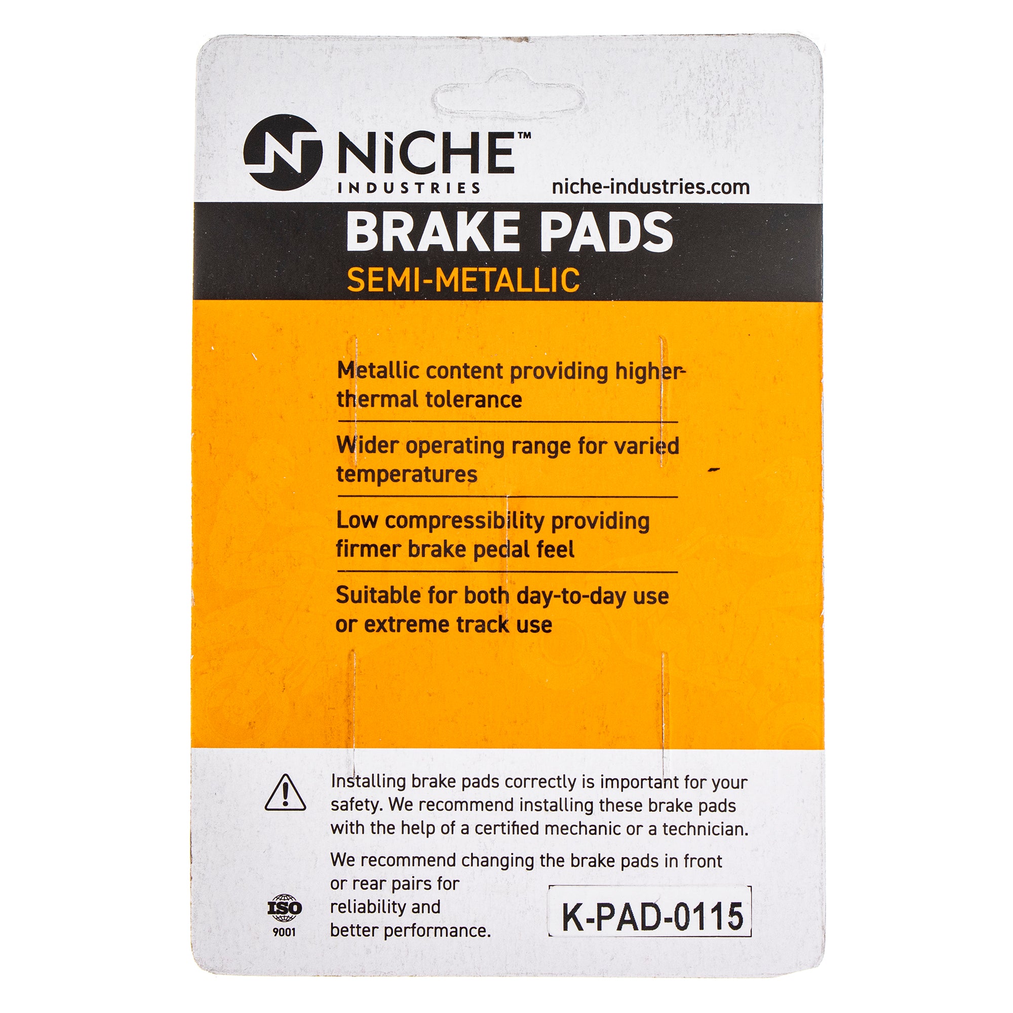 NICHE 519-KPA2337D Brake Pad Set for Arctic Cat Textron Cat 2502-217